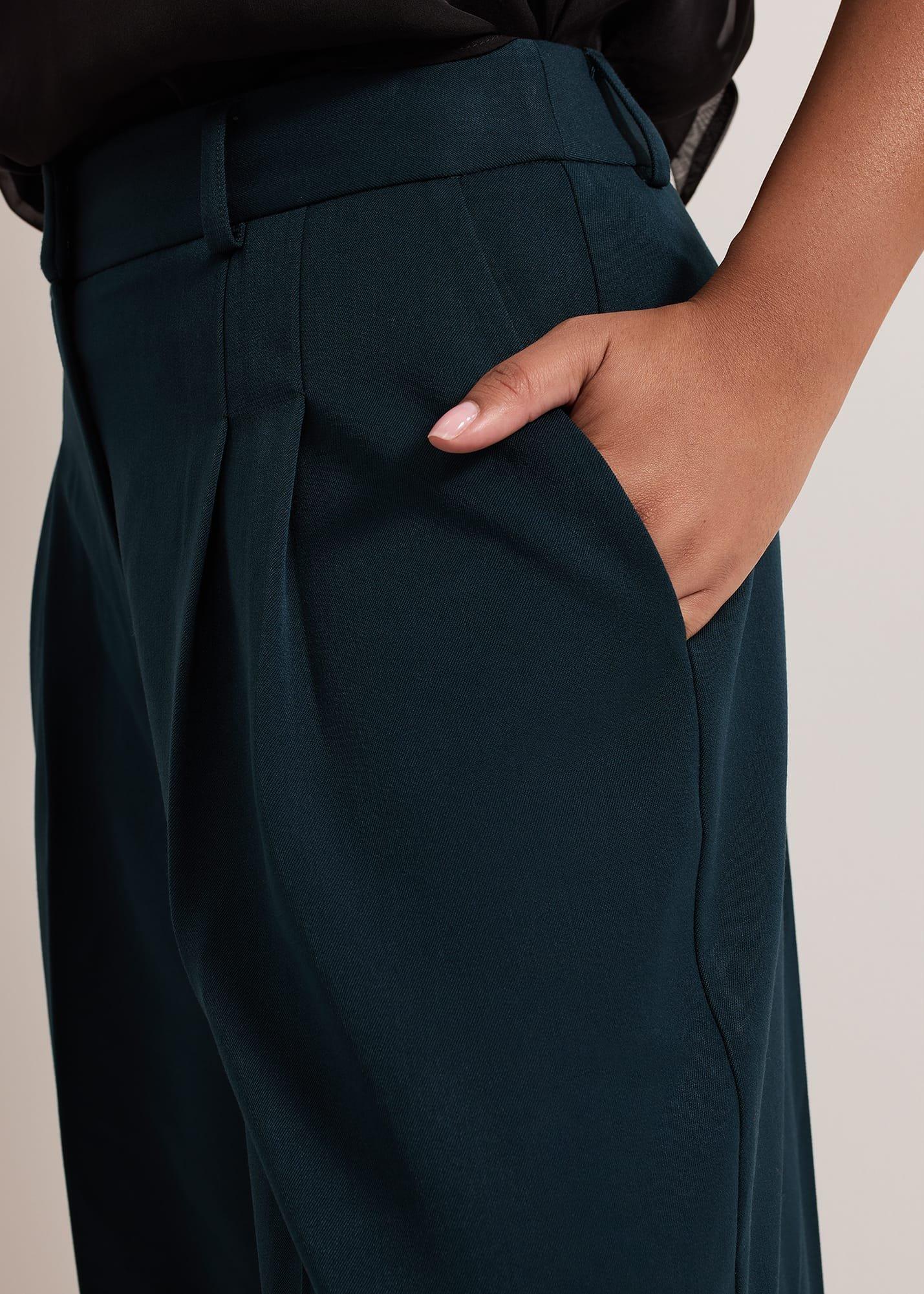 Petite Arabella Pleat Wide Leg Trousers