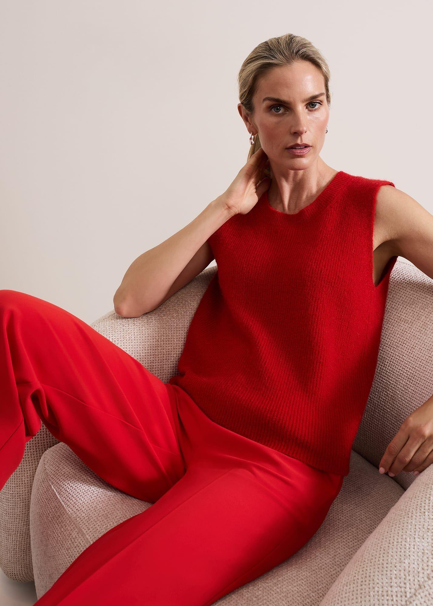 ${product-id}-Aubrielle Wide Leg Trouser-Red-${view-type}