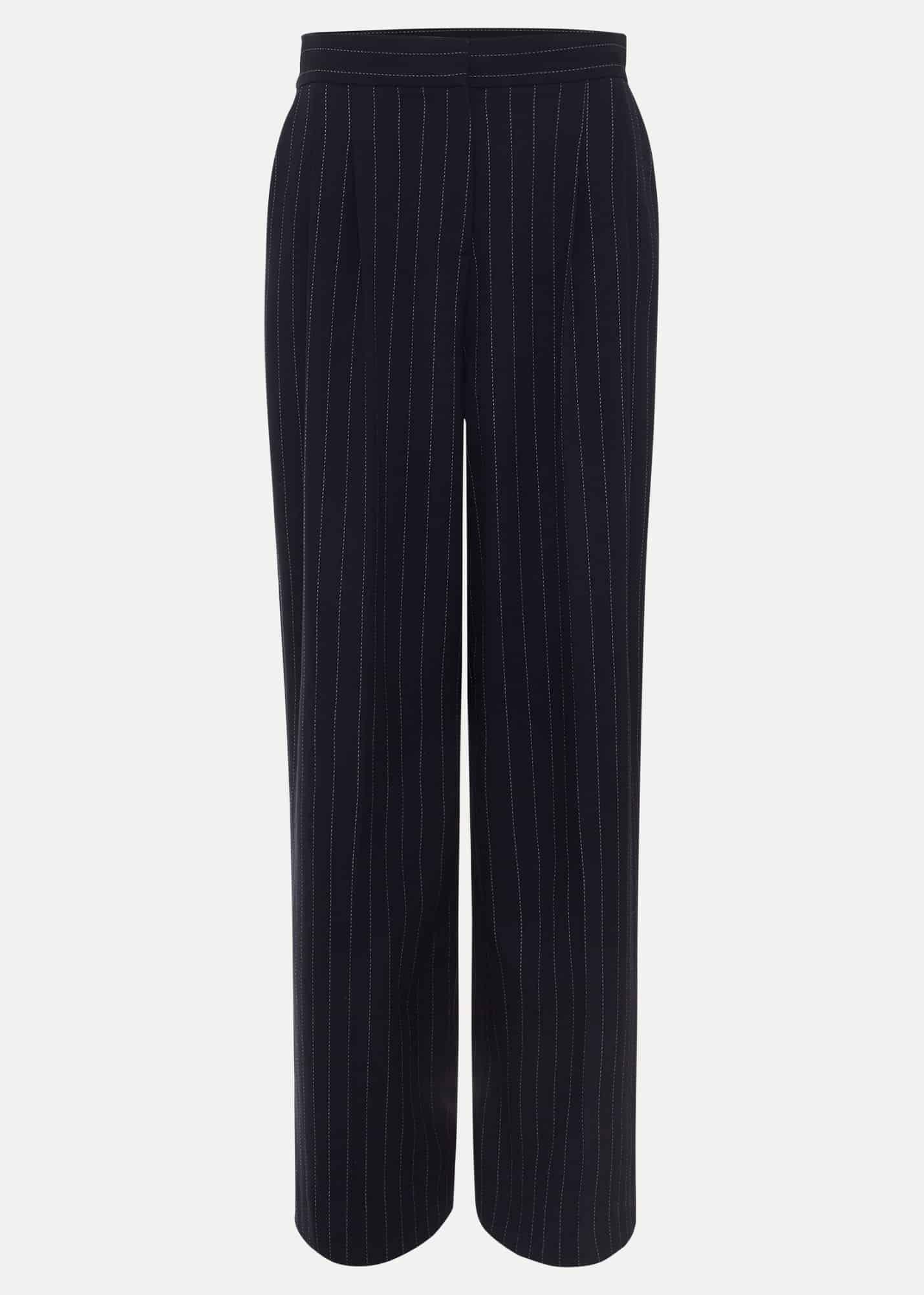 Pia Pinstripe Wide Leg Trousers