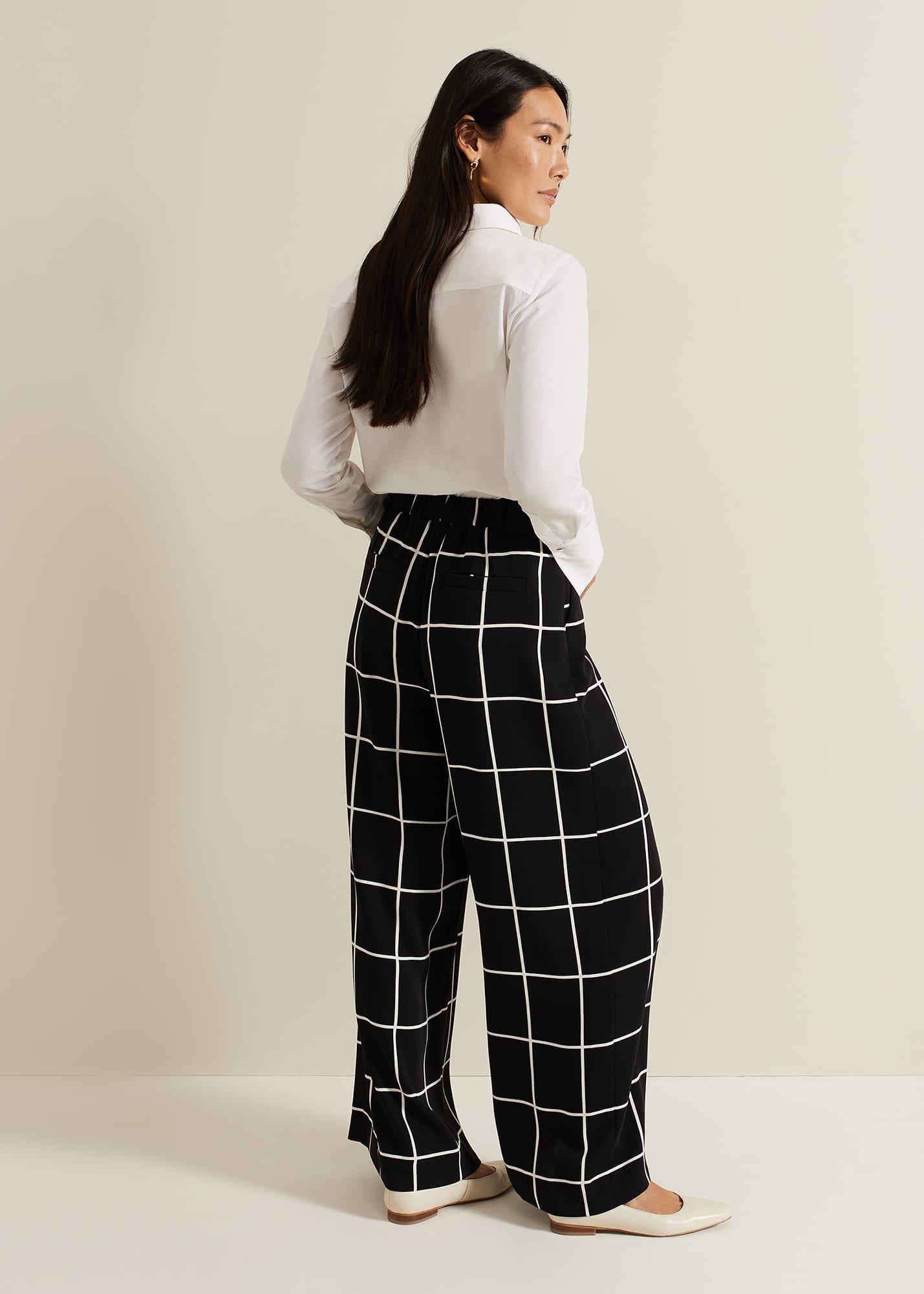 Aspen Check Wide Leg Trouser
