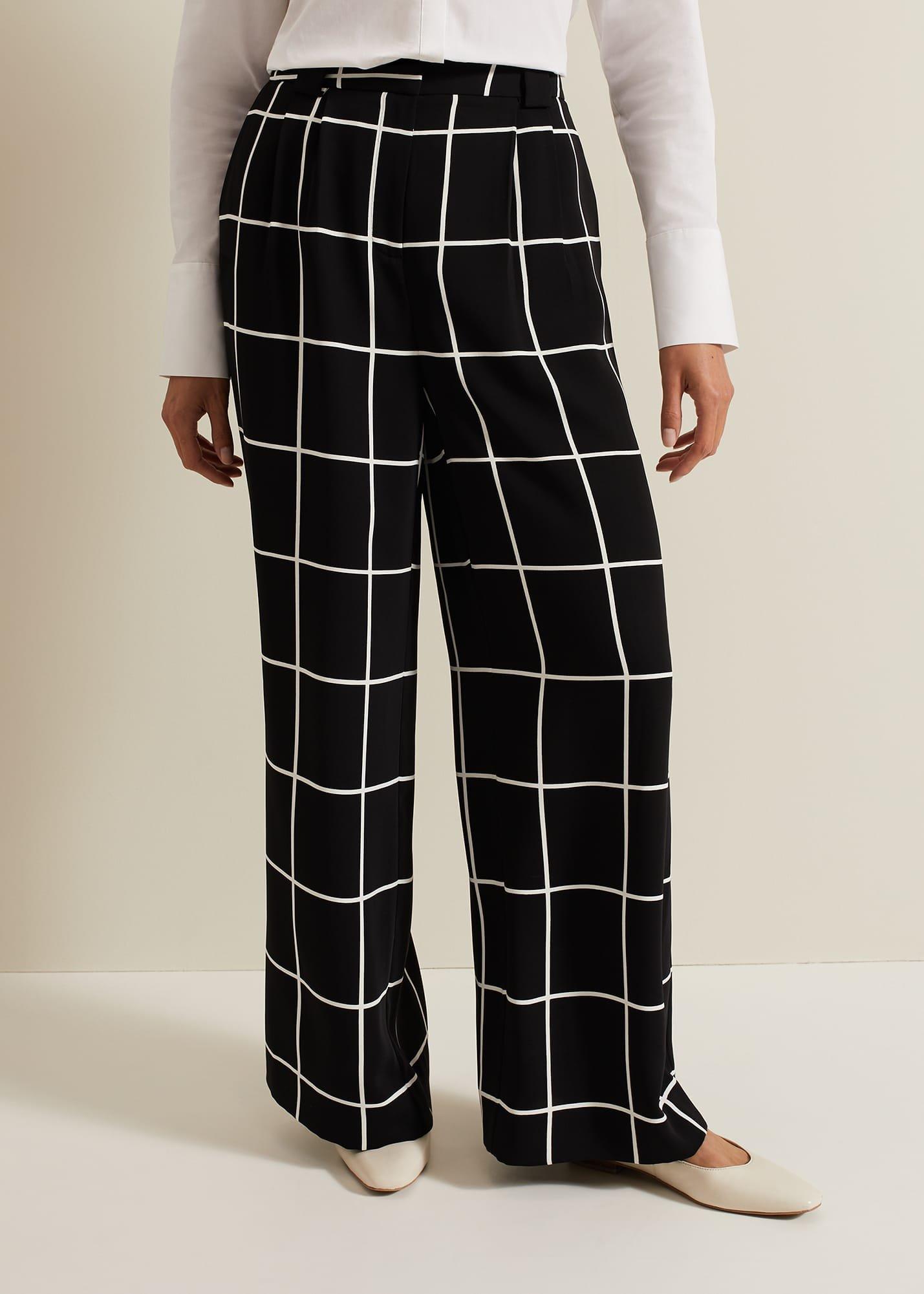Aspen Check Wide Leg Trouser