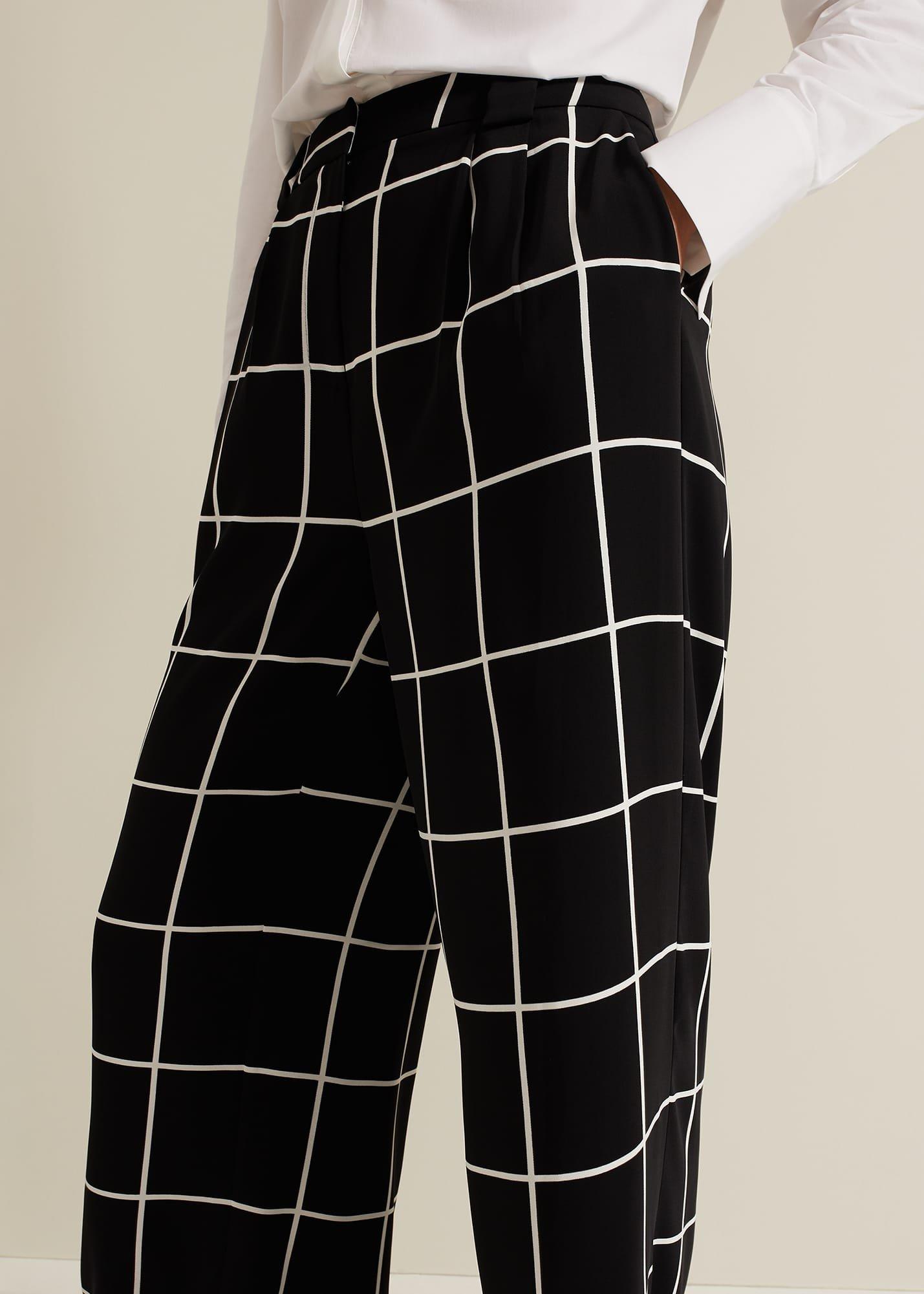 Aspen Check Wide Leg Trouser