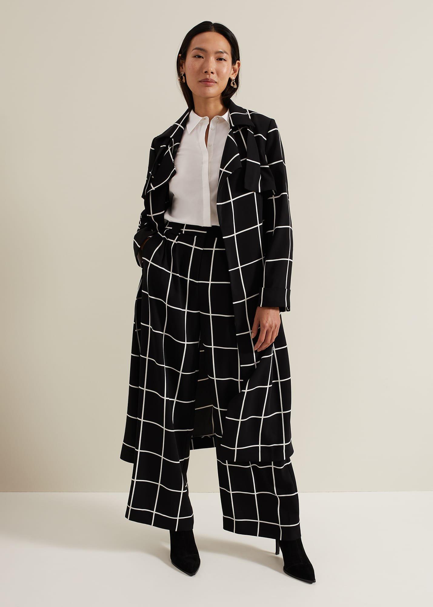Aspen Check Wide Leg Trouser