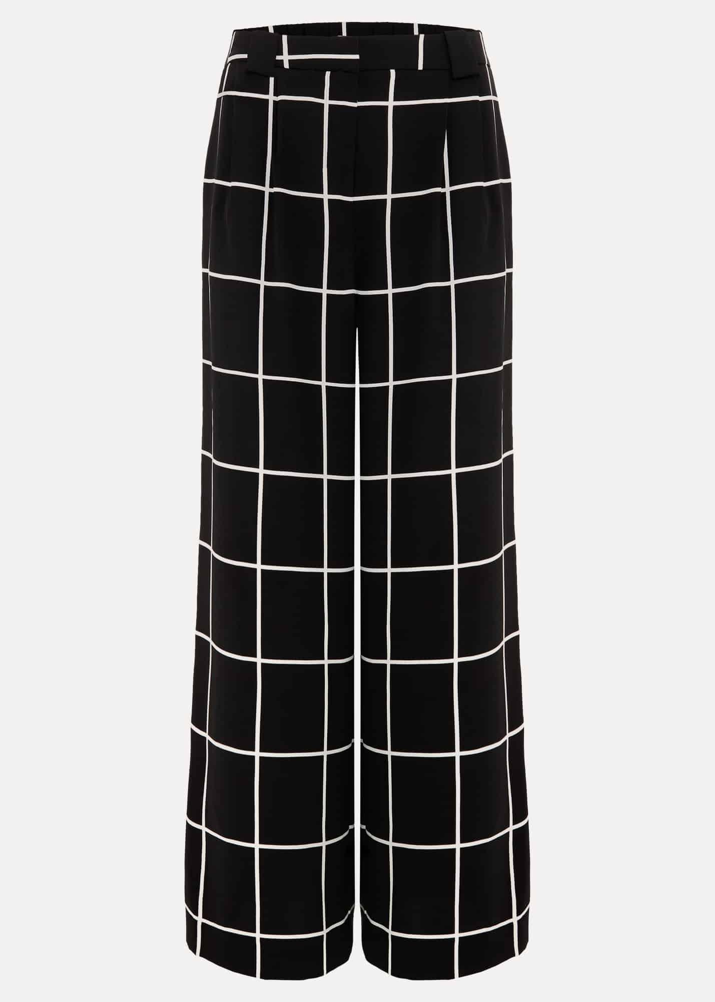 Aspen Check Wide Leg Trouser