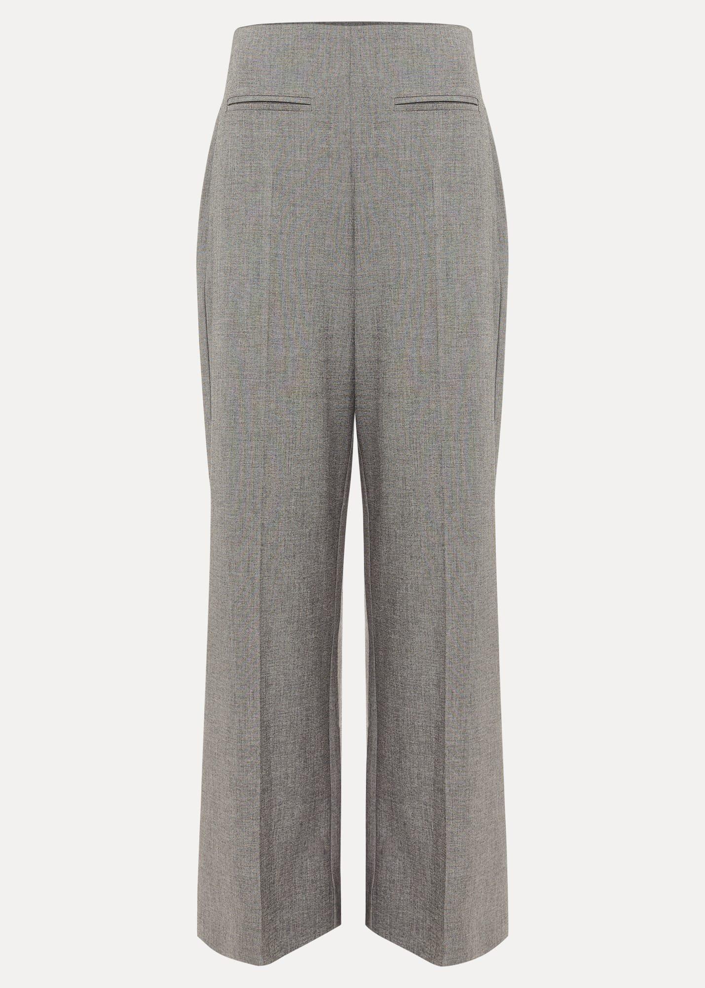 Dilly Pleat Detail Wide Leg Trouser