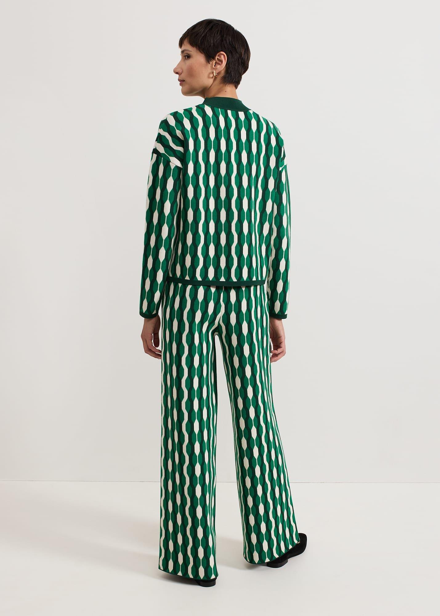 Payton Geo Jacquard Knitted Trousers