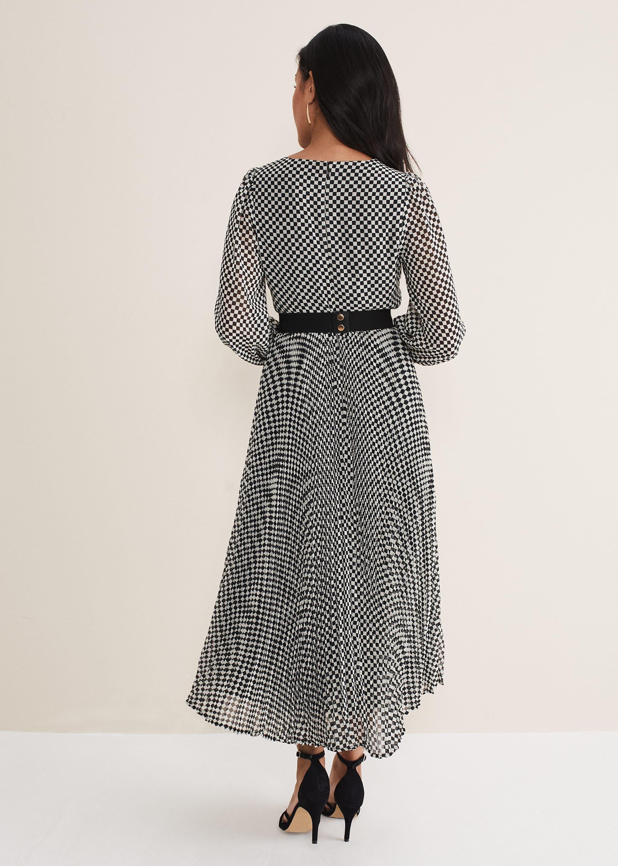 Petite Carmen Checked Midaxi Dress