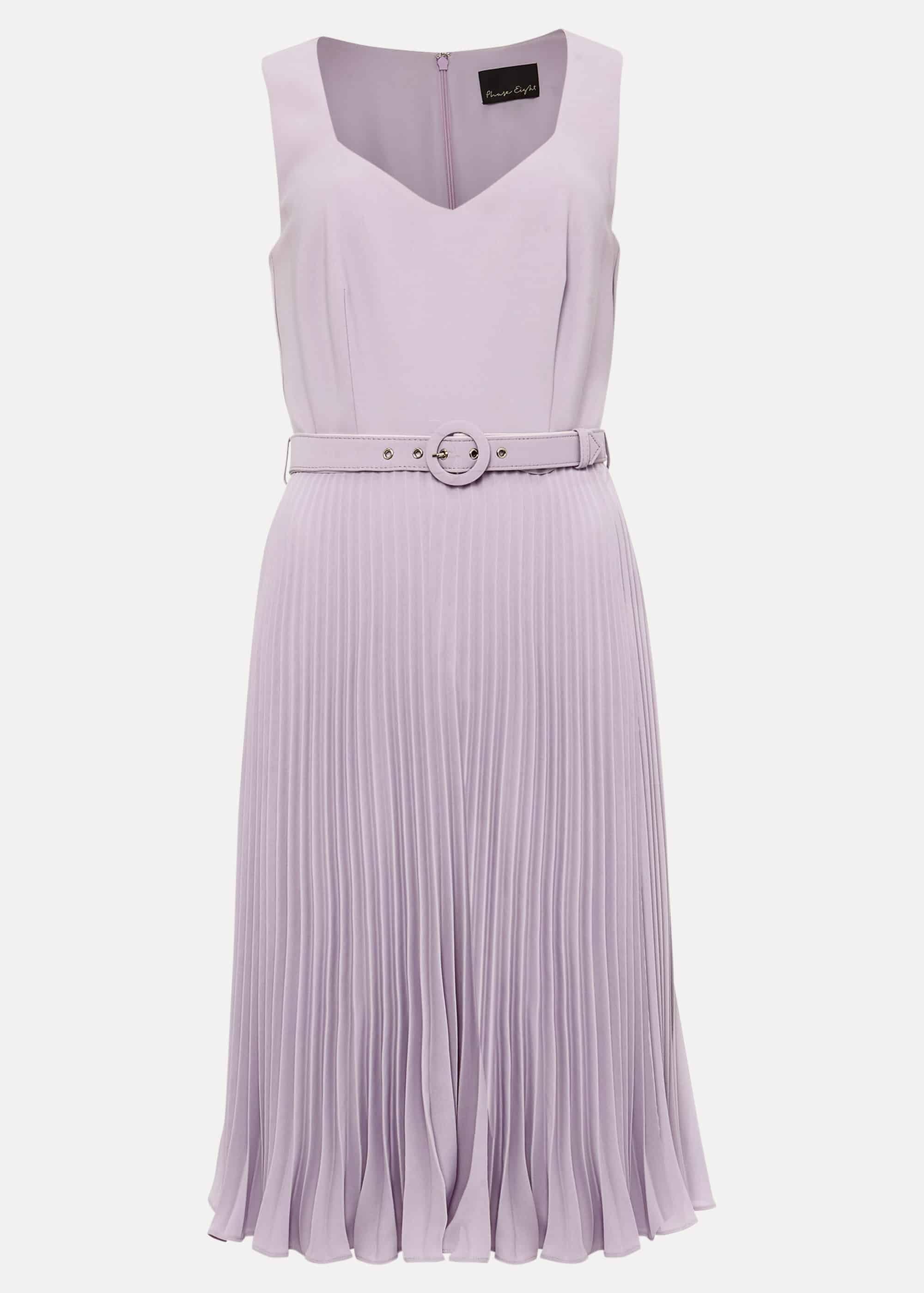 Breena Pleated Belted Dress