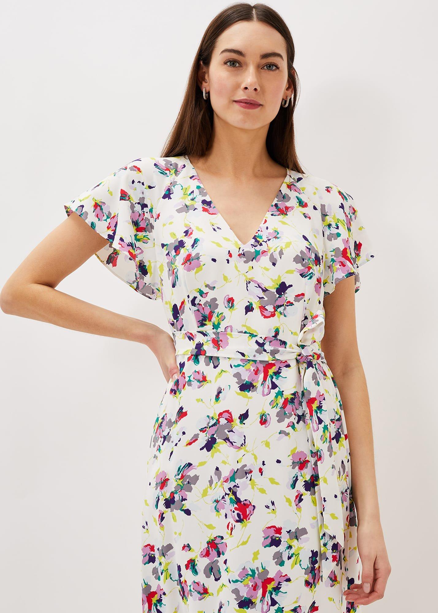 Lorel Floral Asymmetric Hem Dress