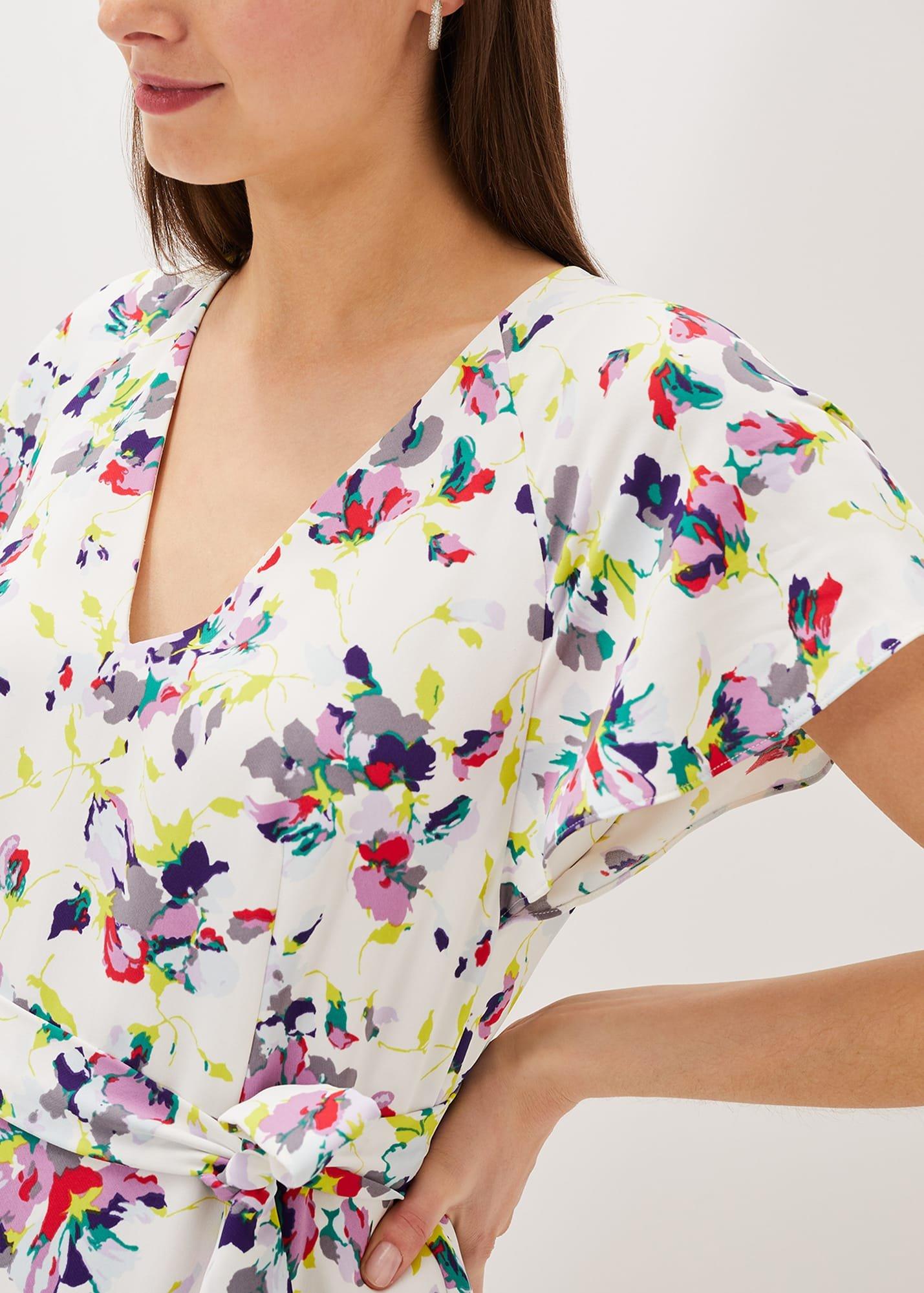 Lorel Floral Asymmetric Hem Dress