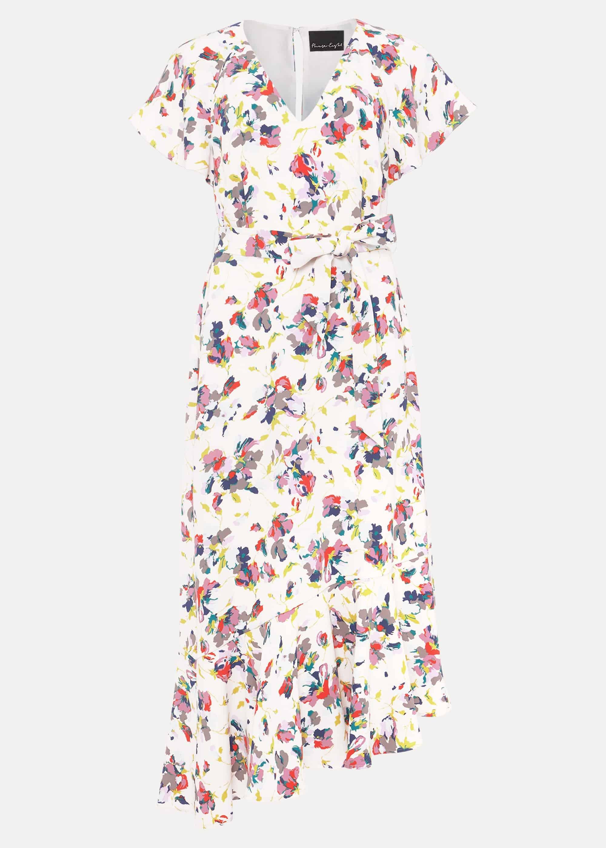 Lorel Floral Asymmetric Hem Dress