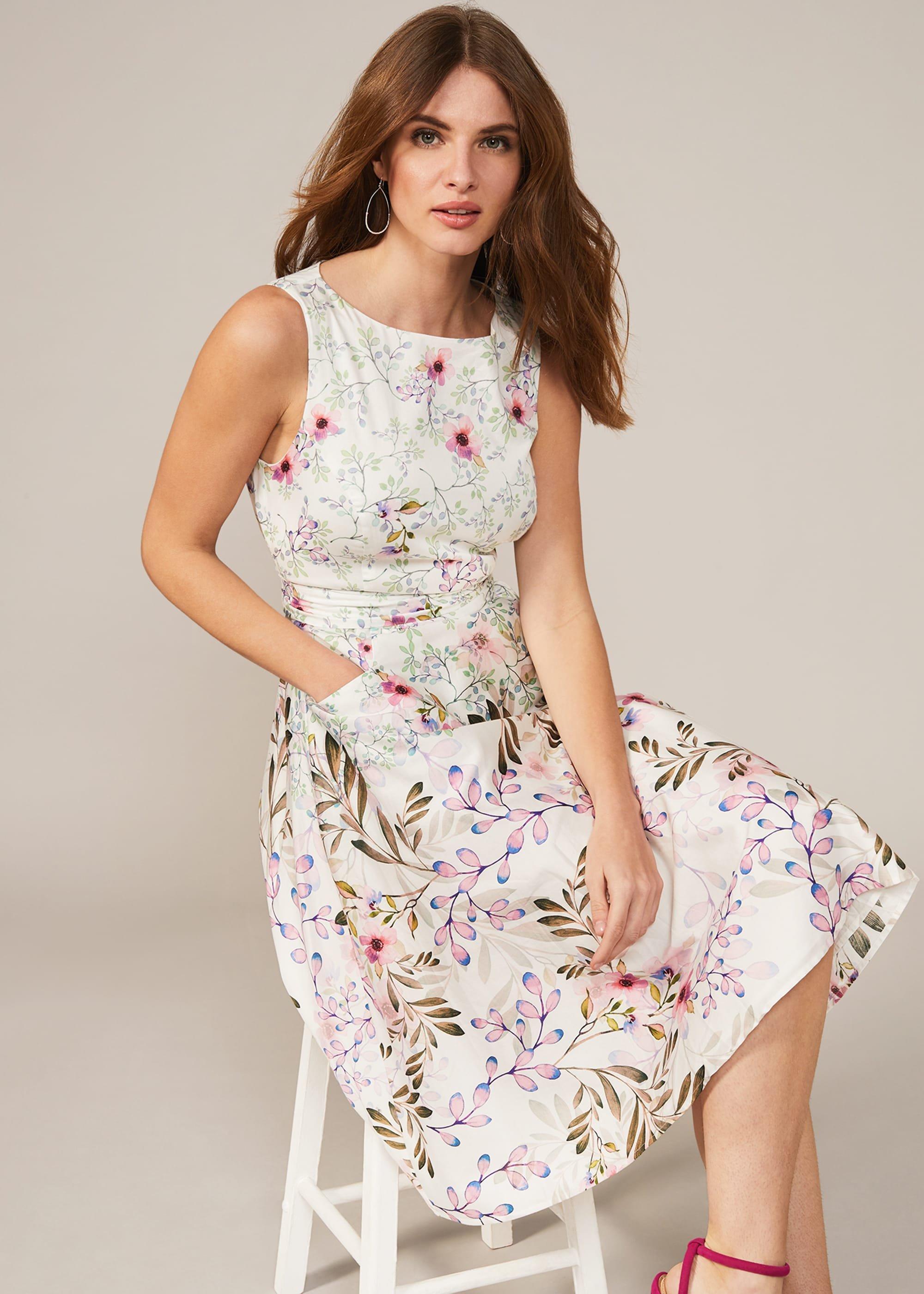 Wilhemina Cotton Fit & Flare Dress