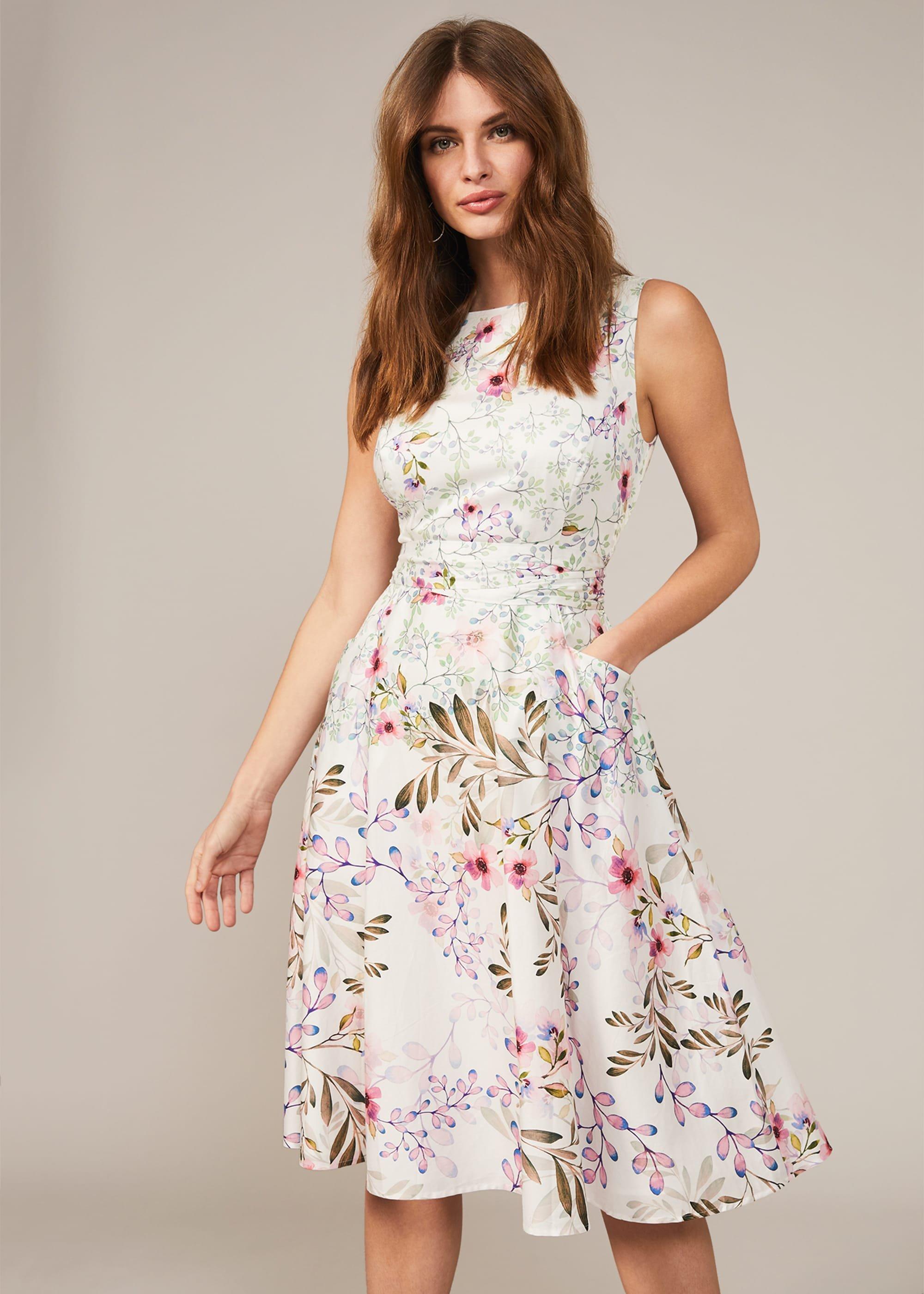 Wilhemina Cotton Fit & Flare Dress