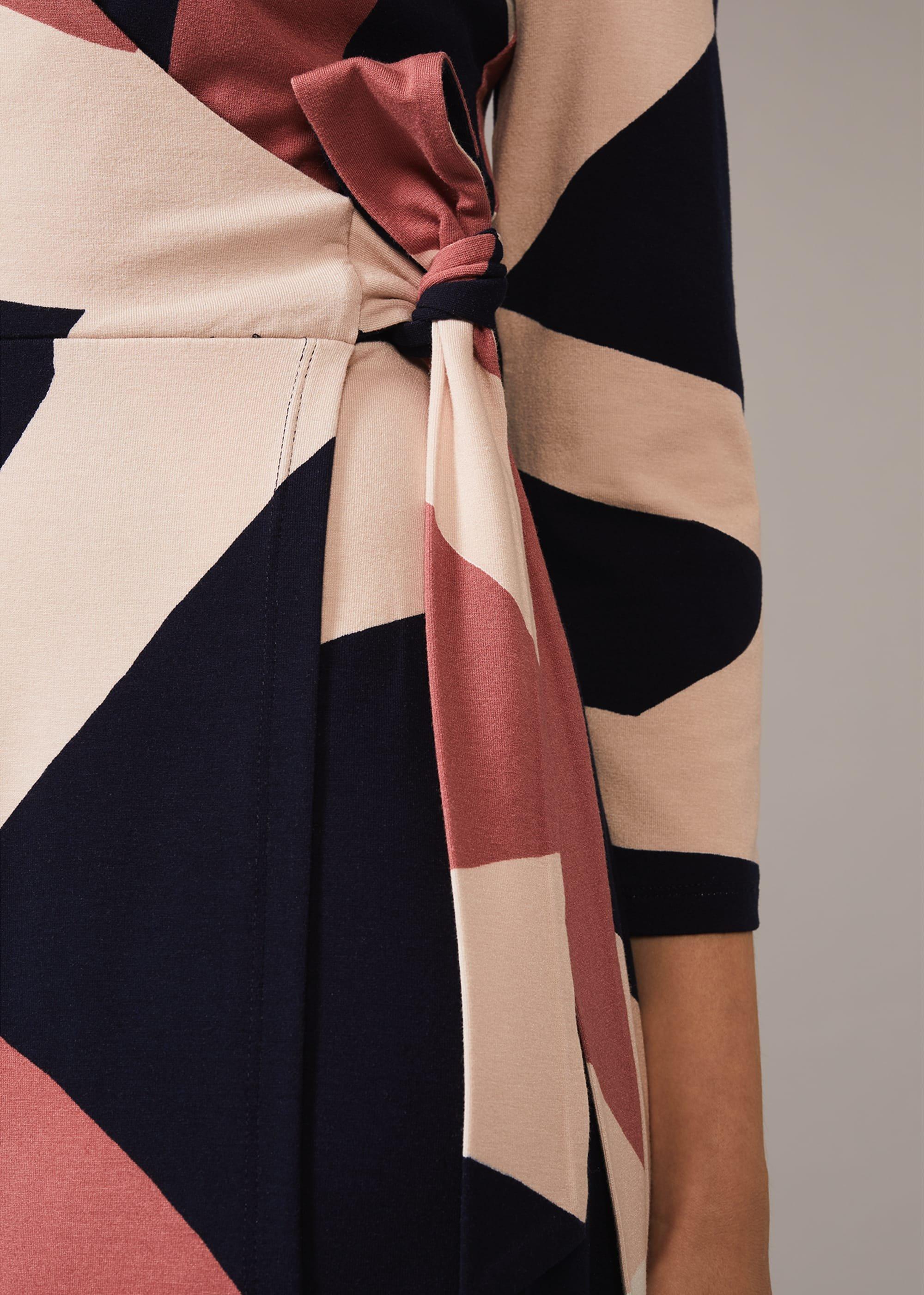 Nelly Abstract Print Wrap Dress