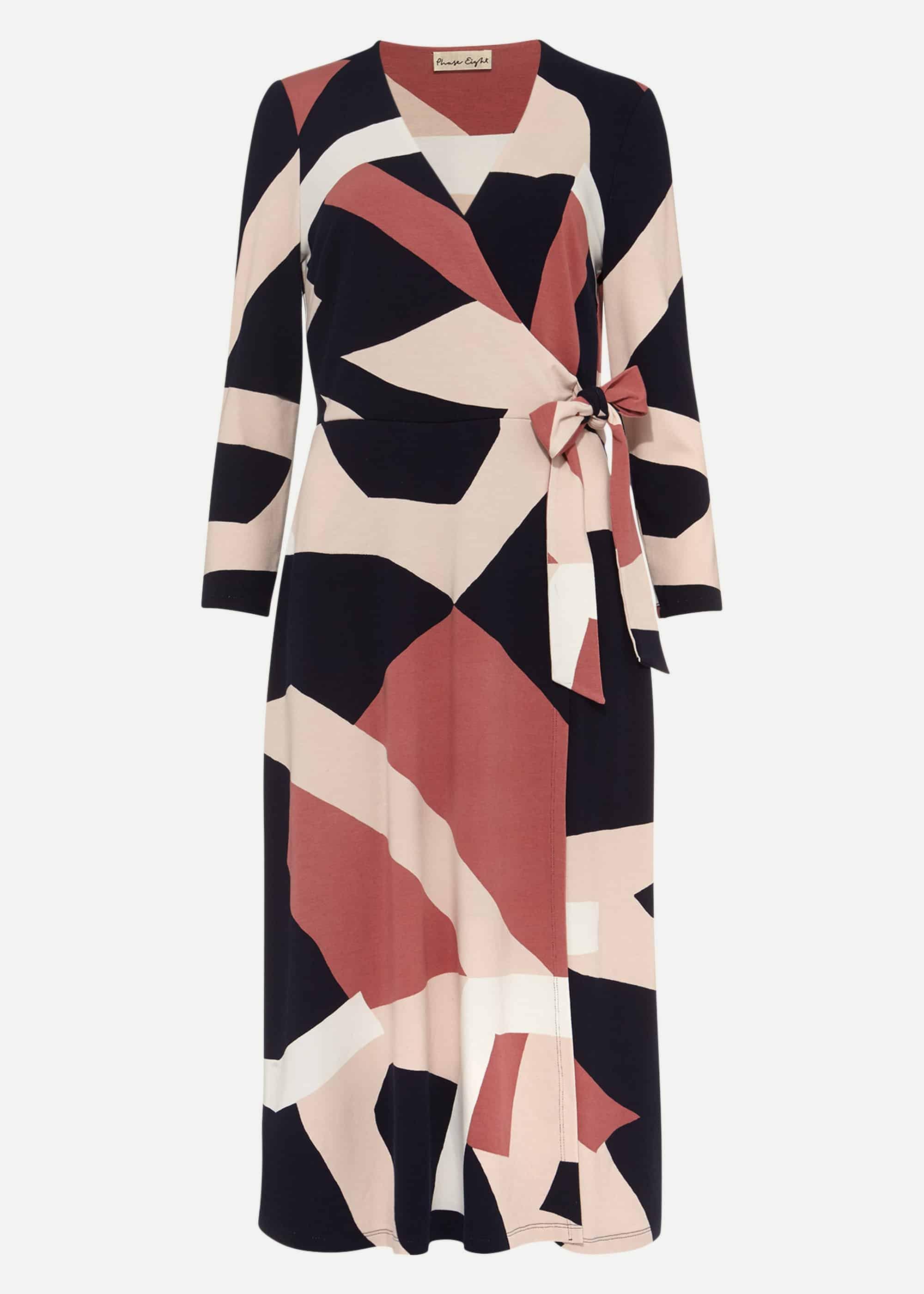 Nelly Abstract Print Wrap Dress