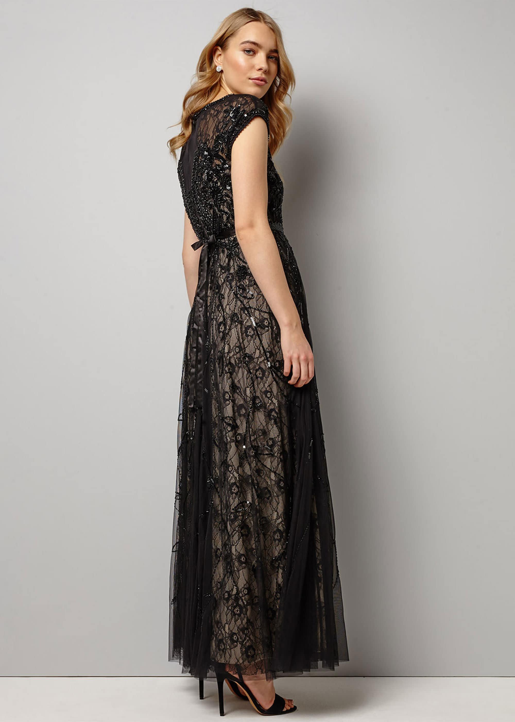 Schubert Lace Beaded Maxi Dress