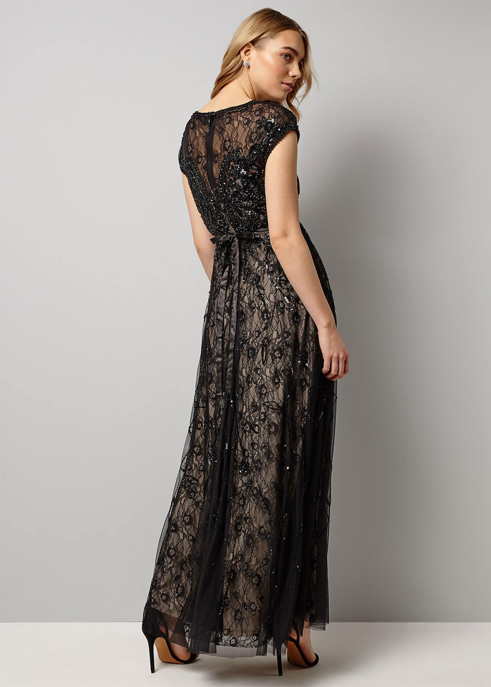 Schubert Lace Beaded Maxi Dress