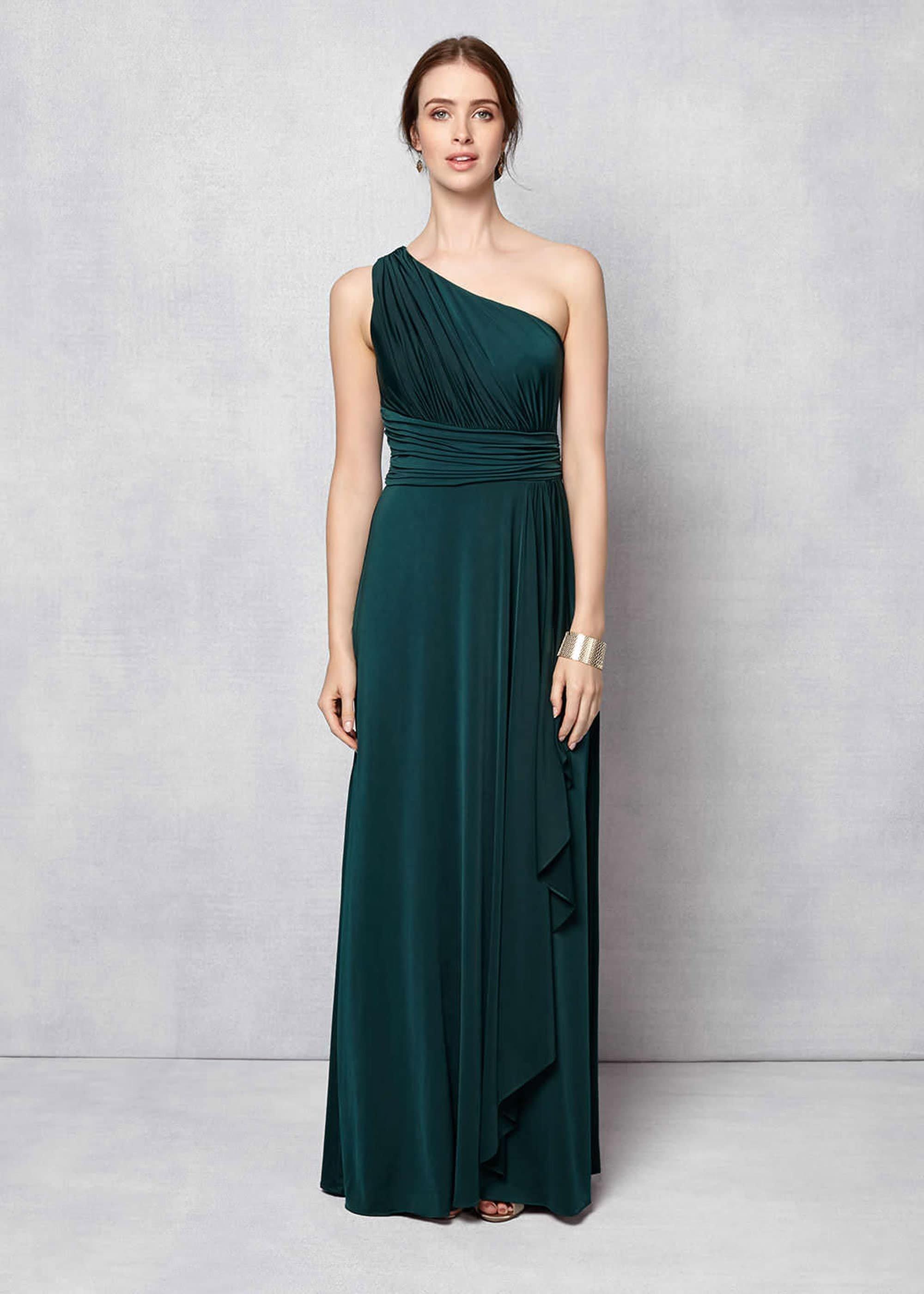 Saffron One Shoulder Maxi Bridesmaid Dress