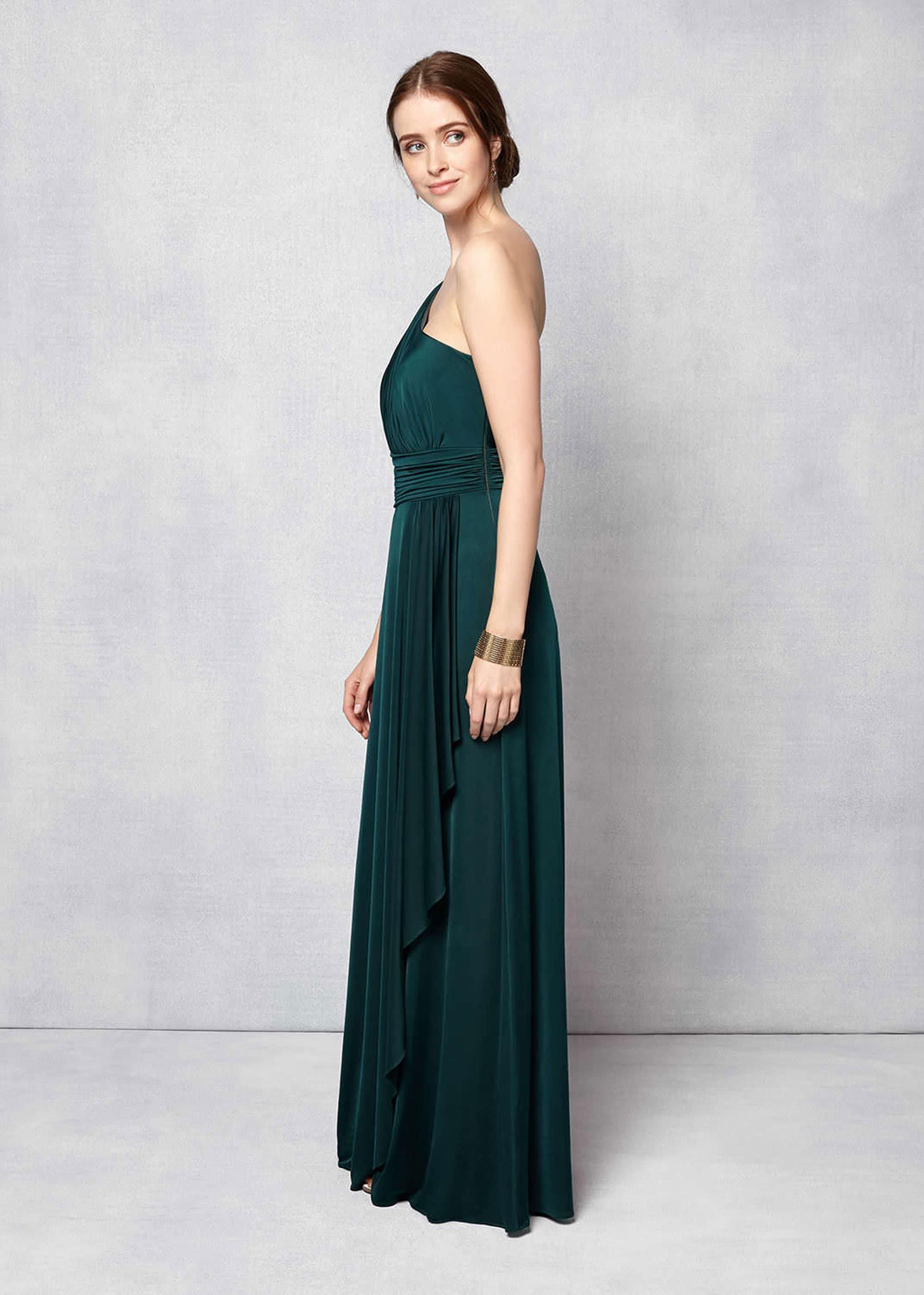 Saffron One Shoulder Maxi Bridesmaid Dress