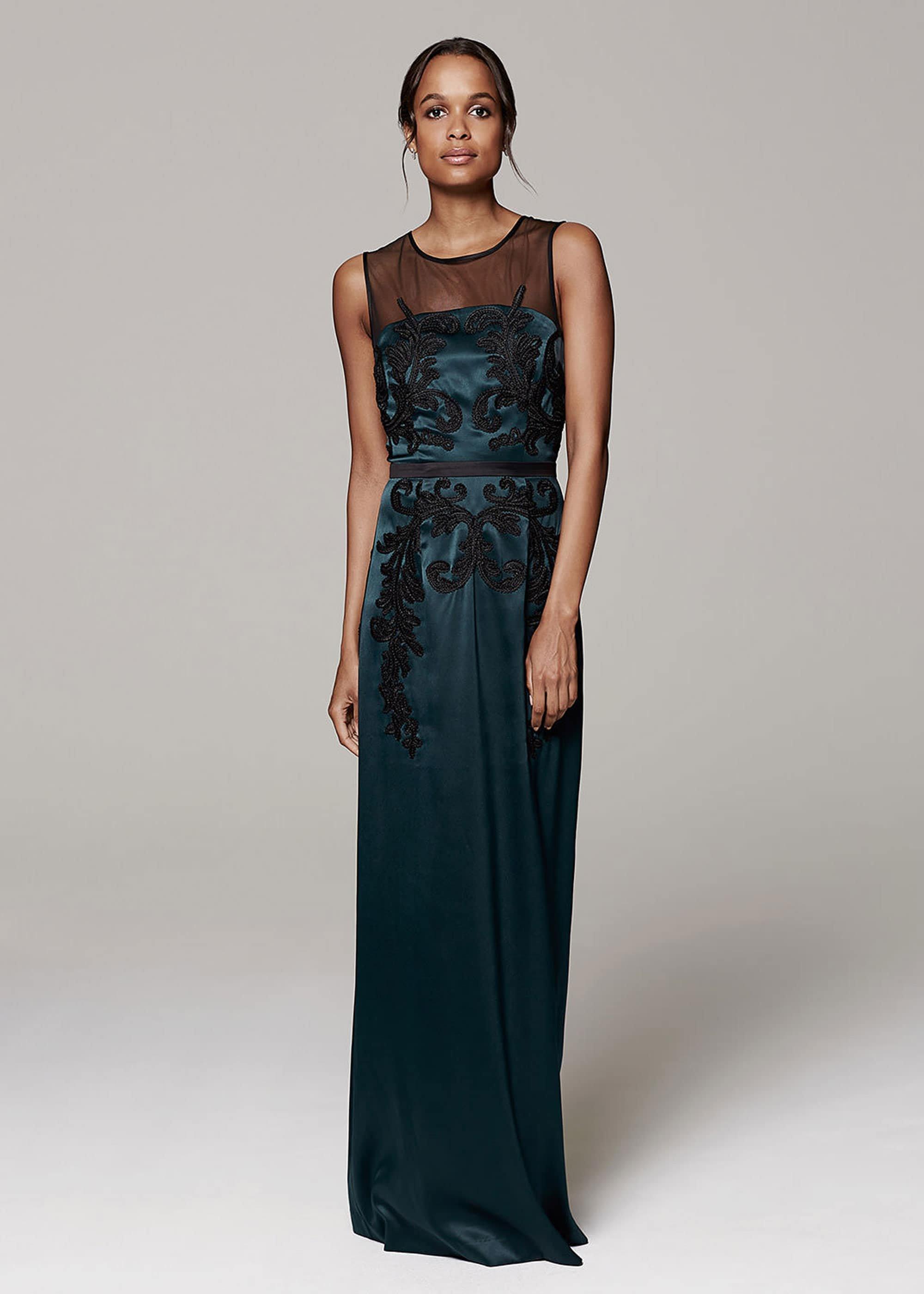Gallia Embellished Full Length Dress