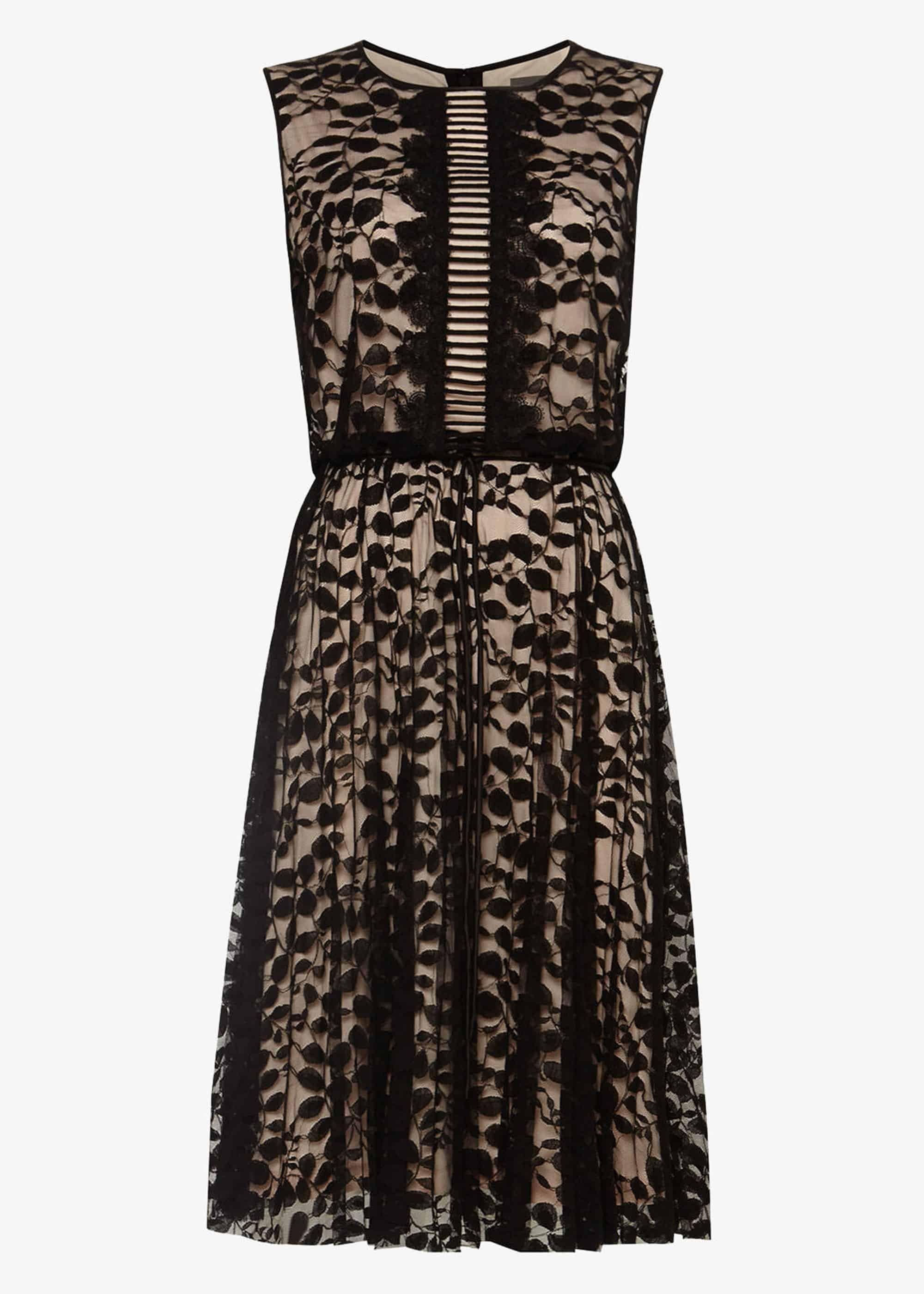 midi knit dress black Knit Square-Neck Midi Dress