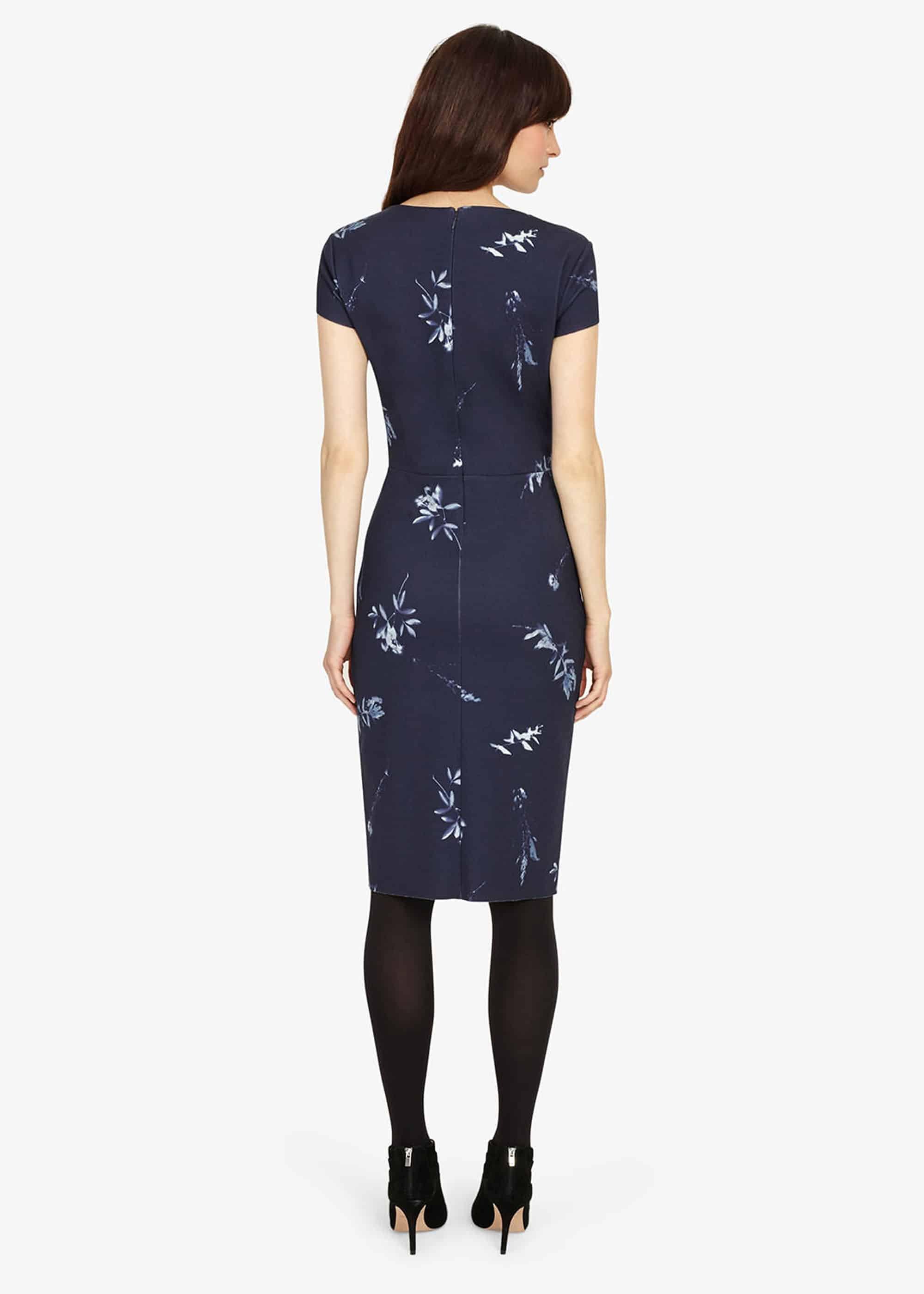 Megan Leaf Print Dress