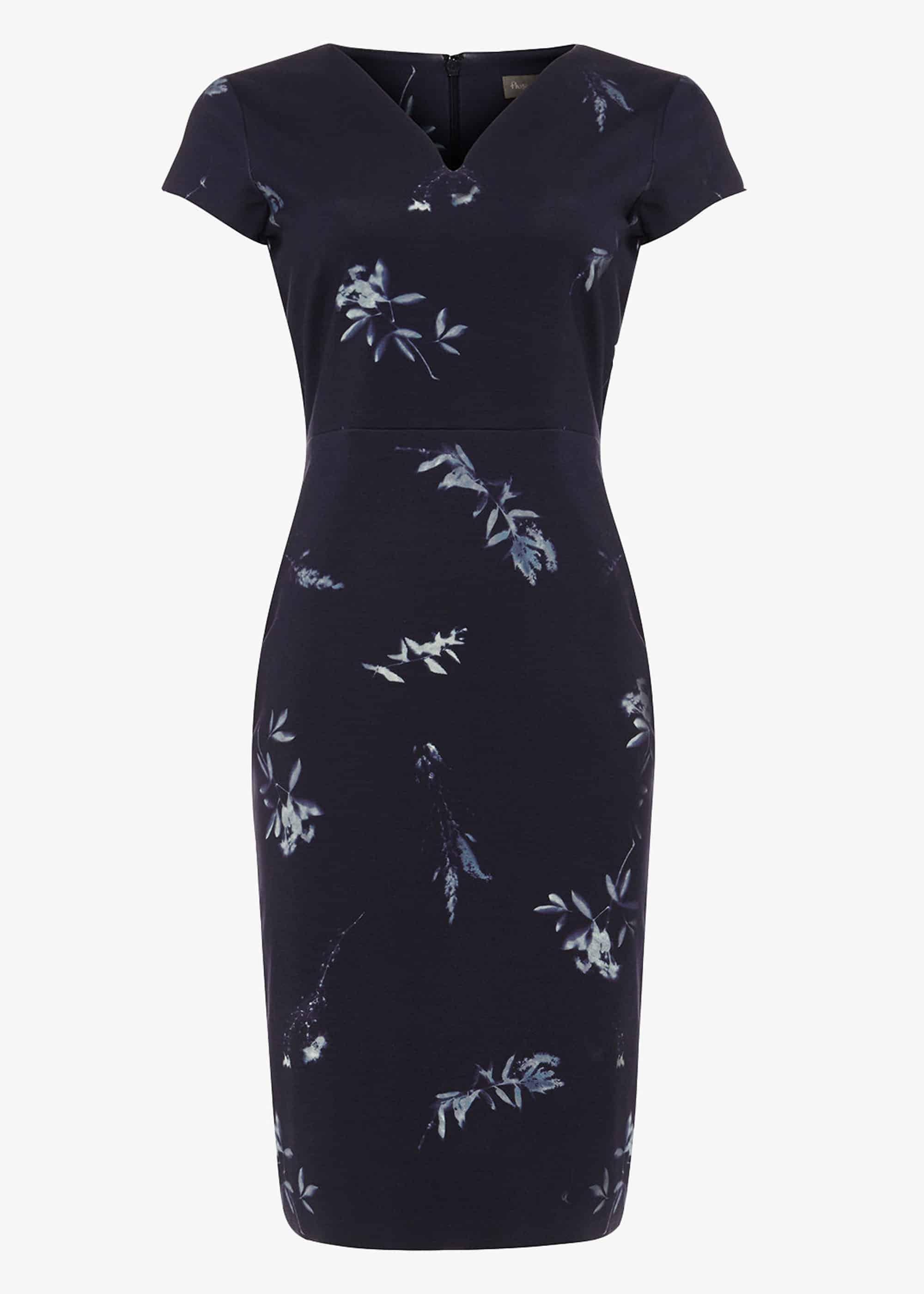 Megan Leaf Print Dress