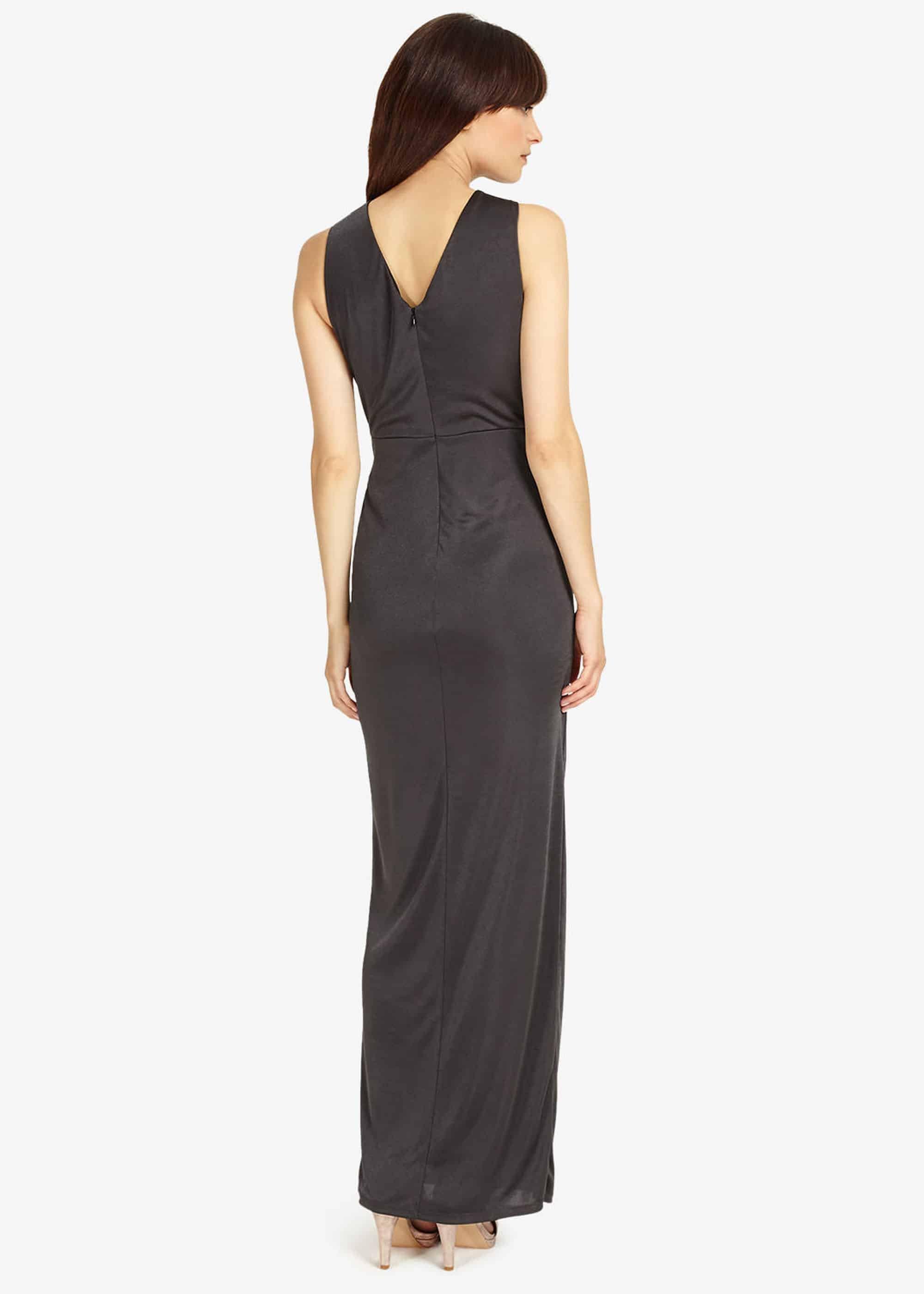 Drape Wrap Full Length Dress
