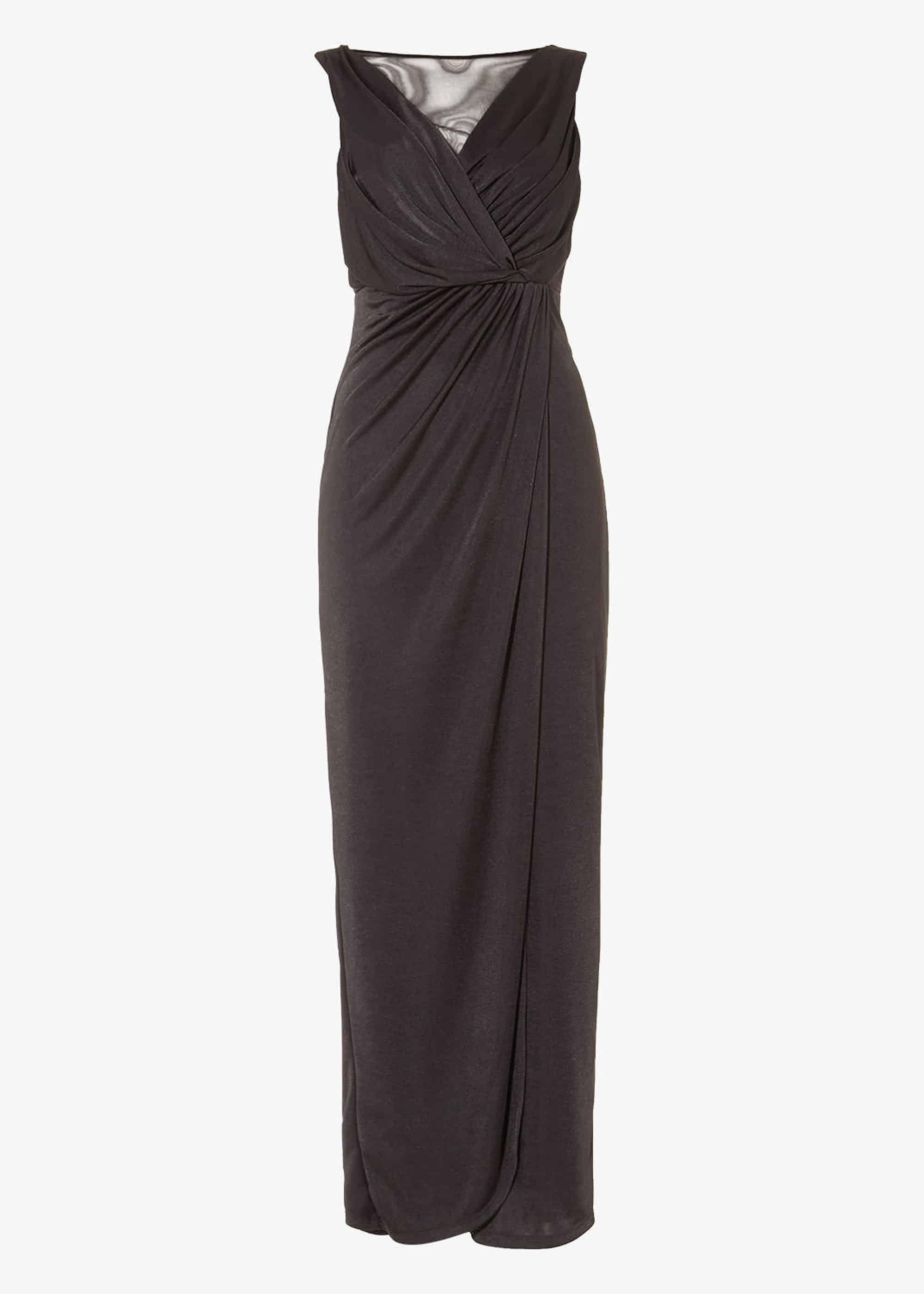 Drape Wrap Full Length Dress