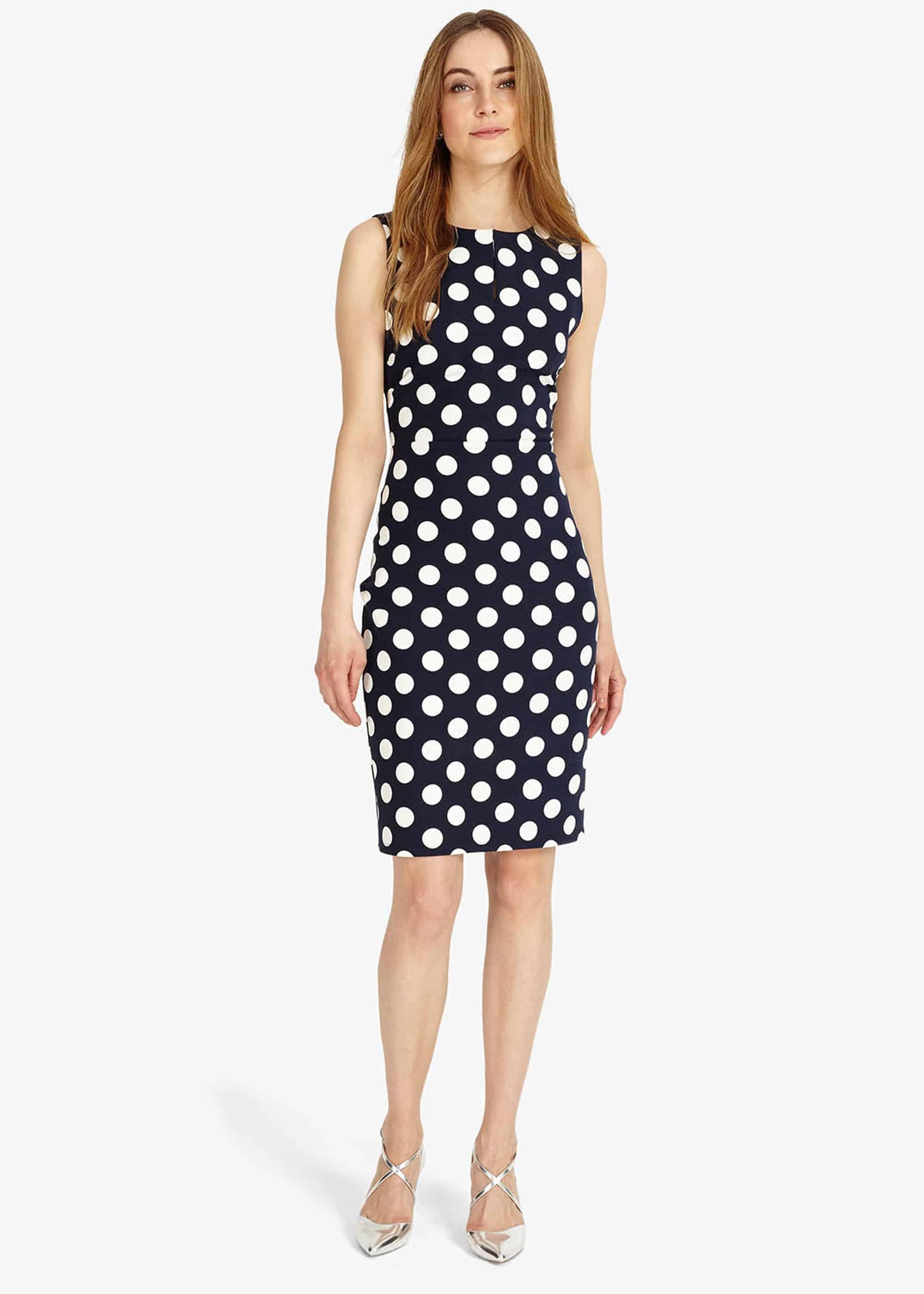 Katlyn Spot Keyhole Dress