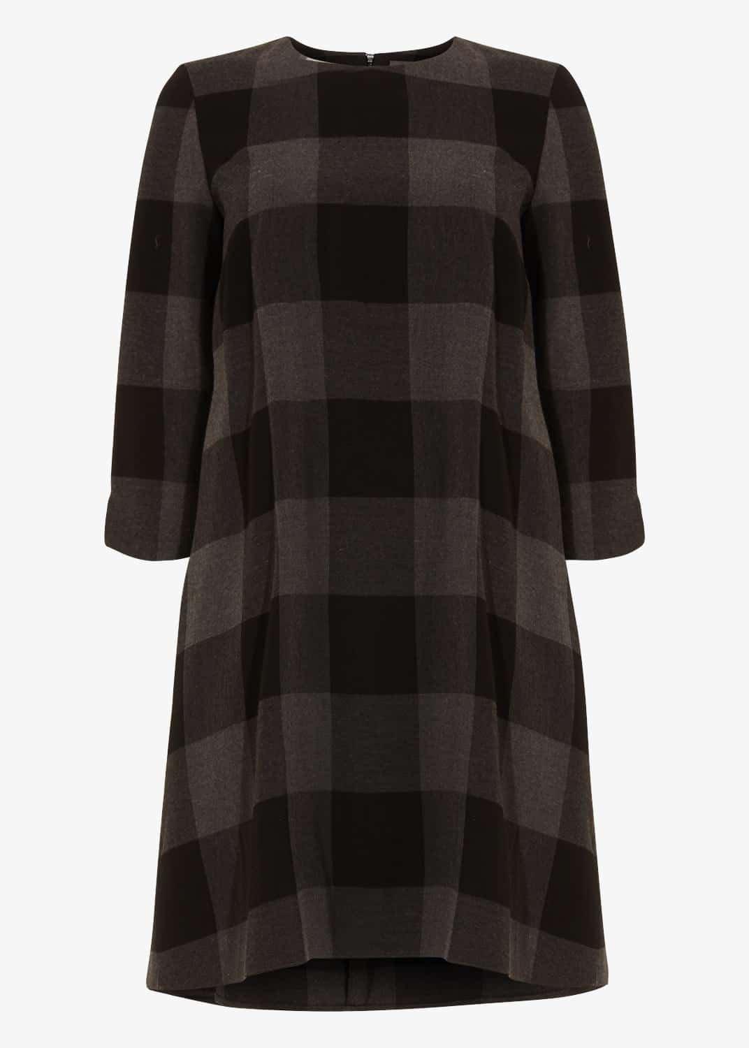 Check Swing Tunic Dress