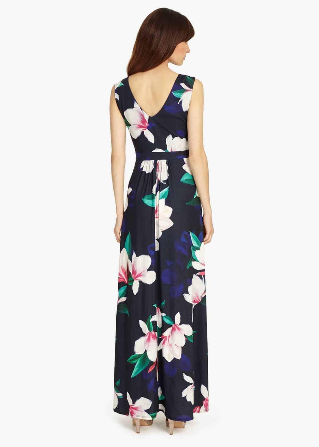 Magnolia Print Maxi Dress