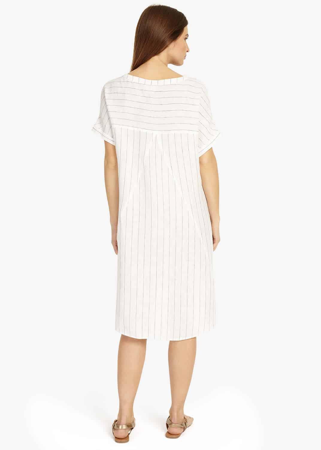 Gabriella Stripe Linen Shirt Dress