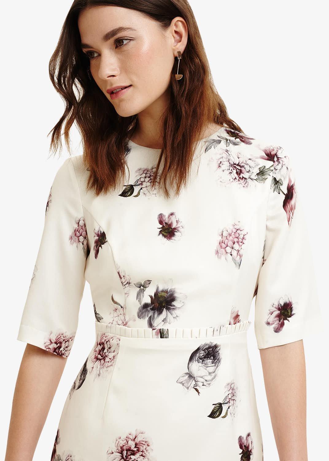 Olga Rose Print Dress
