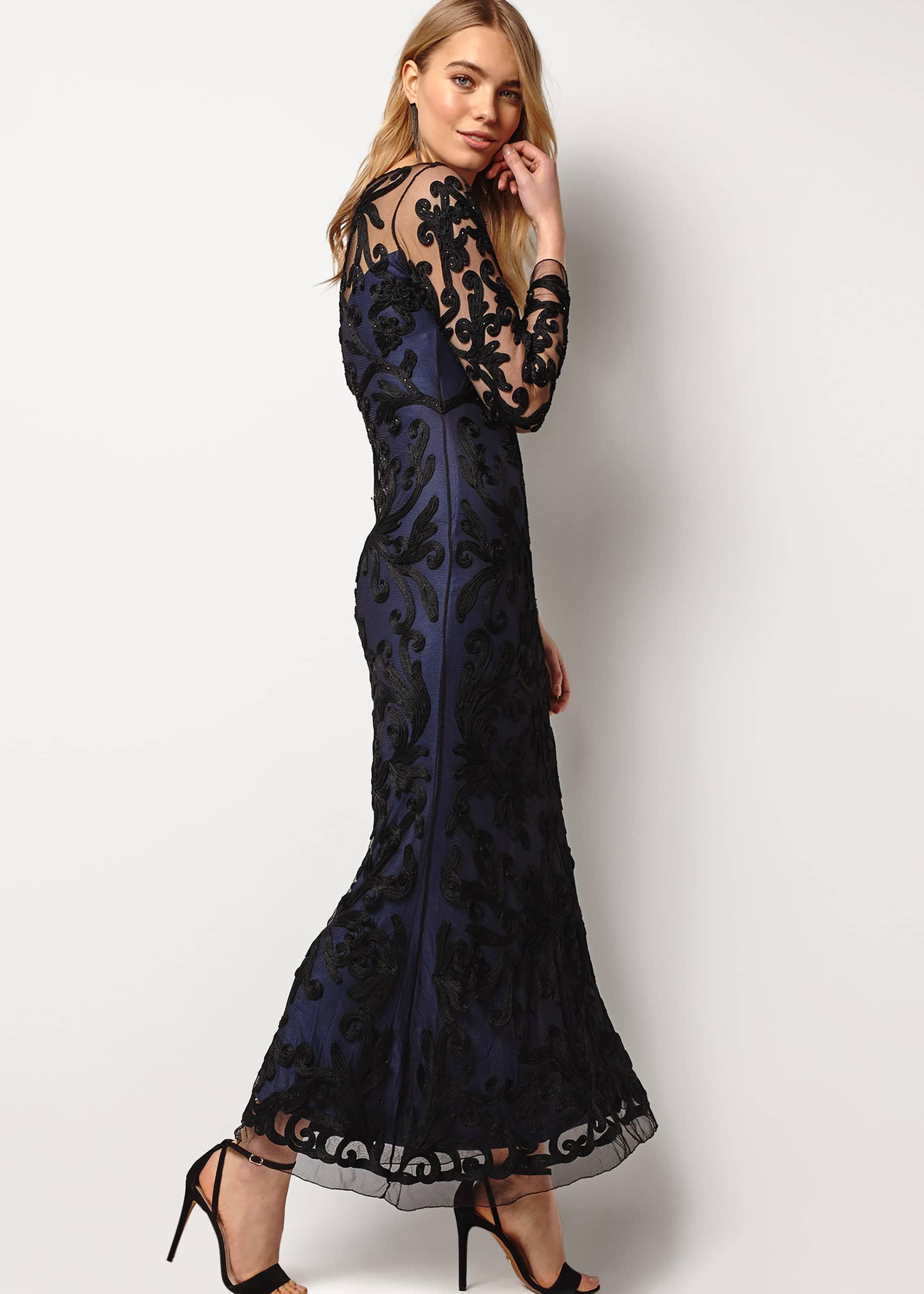 Aubree Tapework Lace Maxi Dress