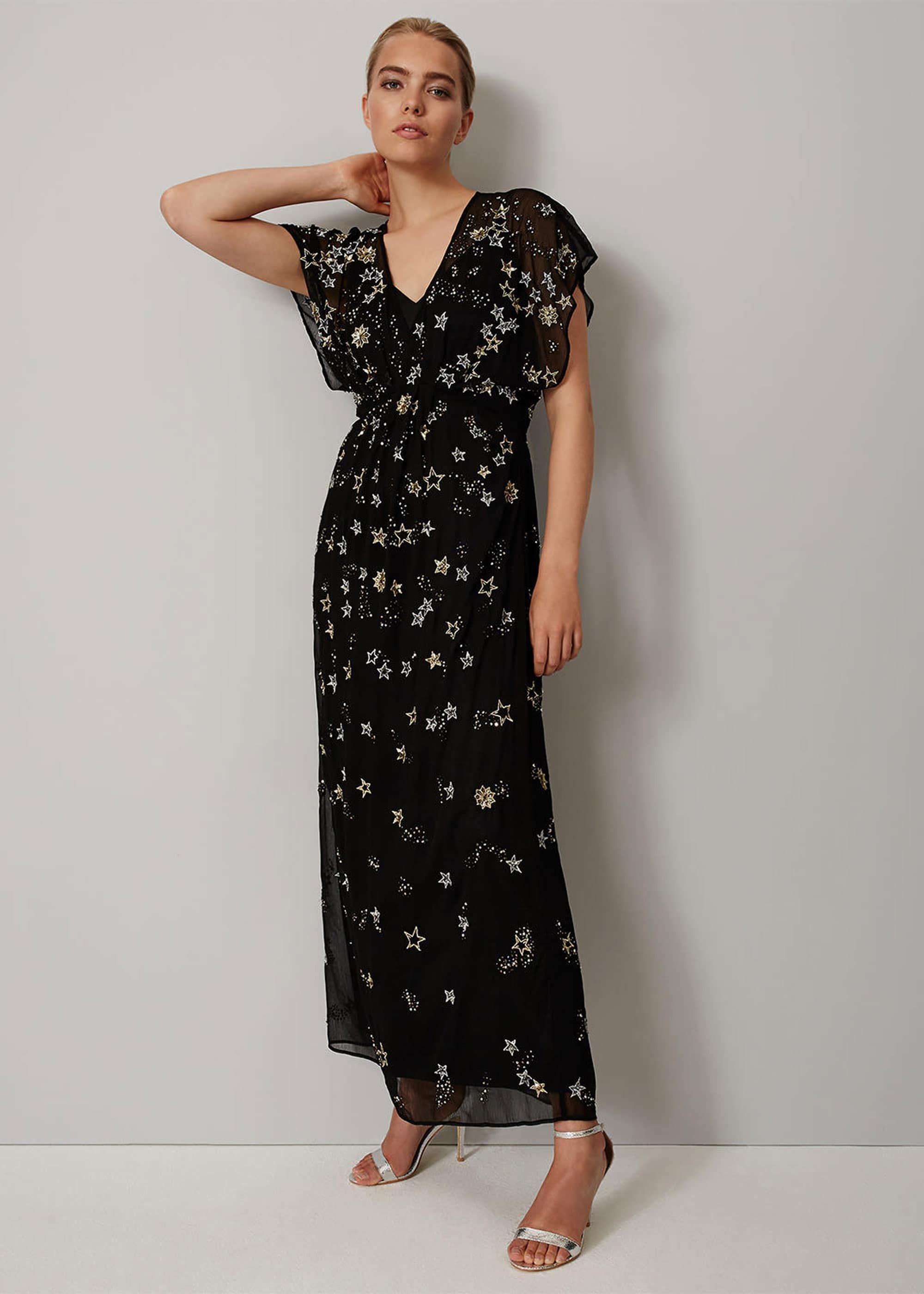 Carlotta Embroidered Star Maxi Dress