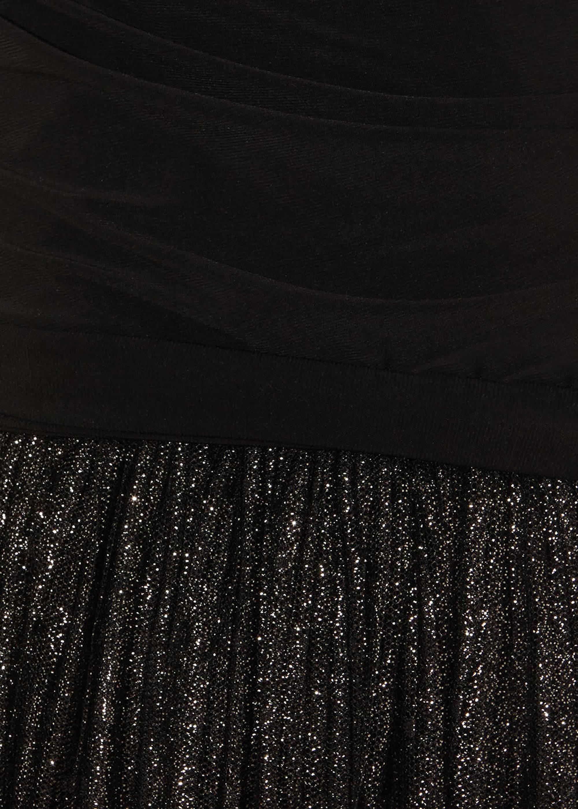 Jean Wrap Pleated Maxi Dress