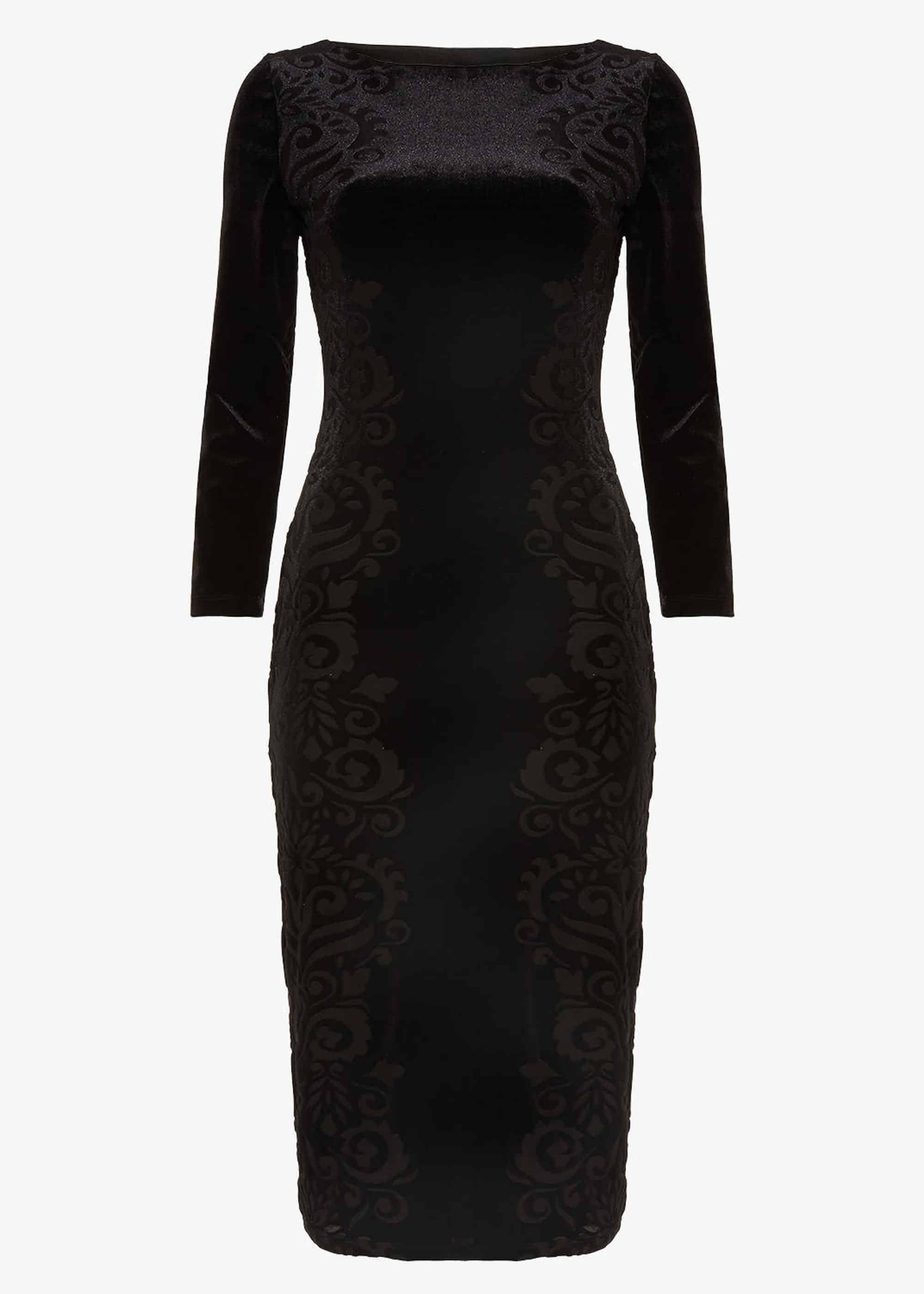 Petra Floral Velvet Burnout Dress