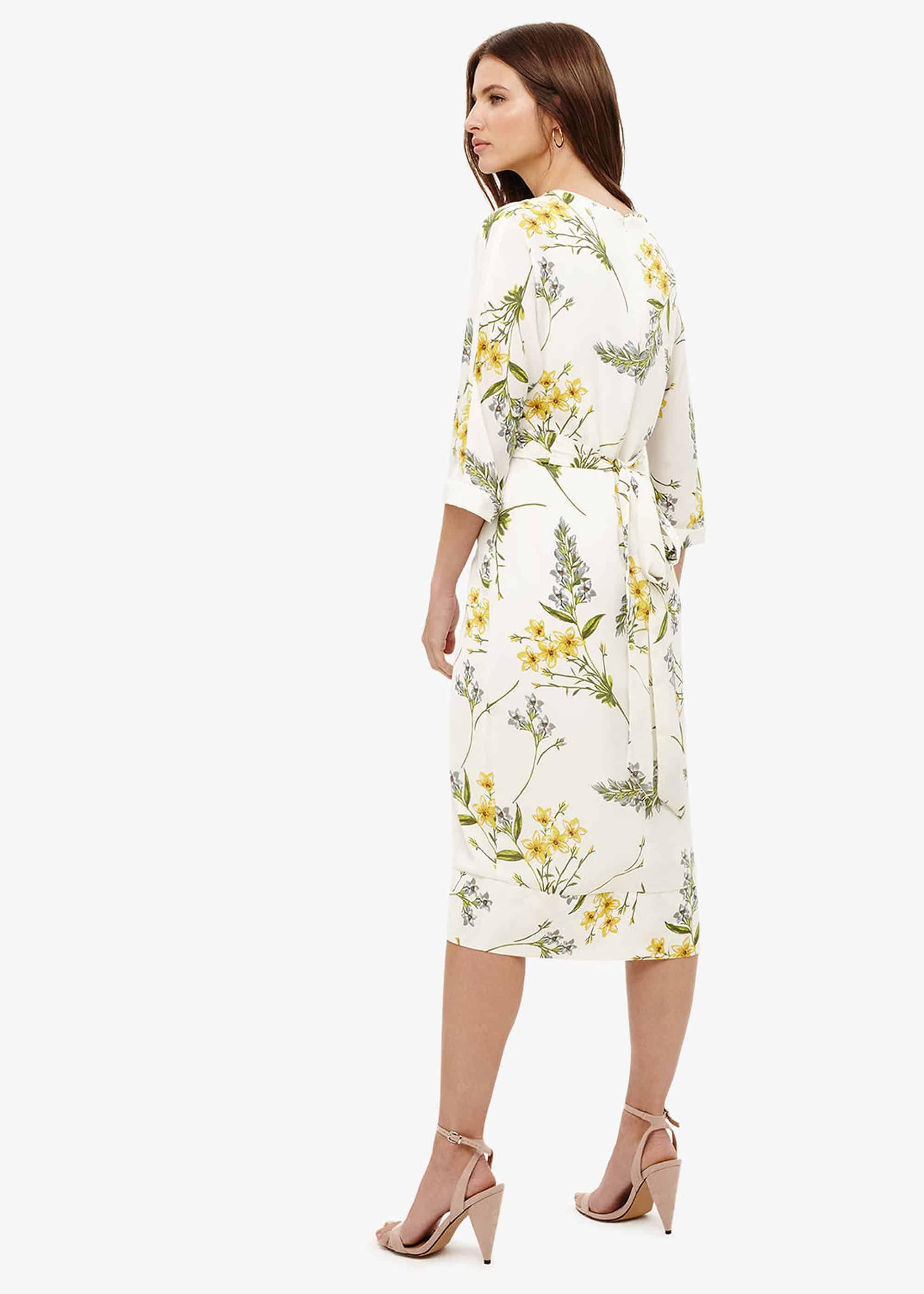 Sandrine Floral Wrap Tie Dress