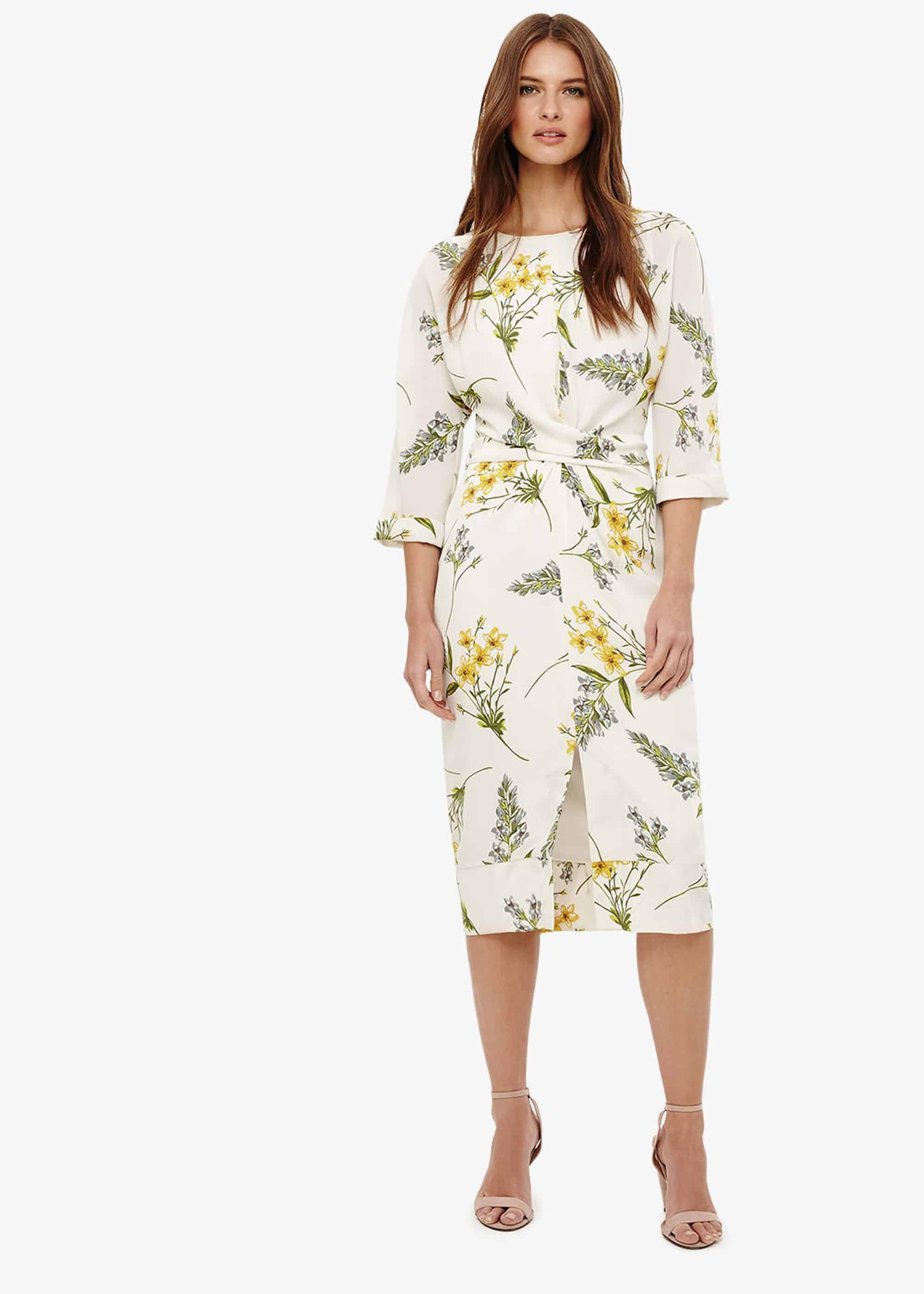 Sandrine Floral Wrap Tie Dress