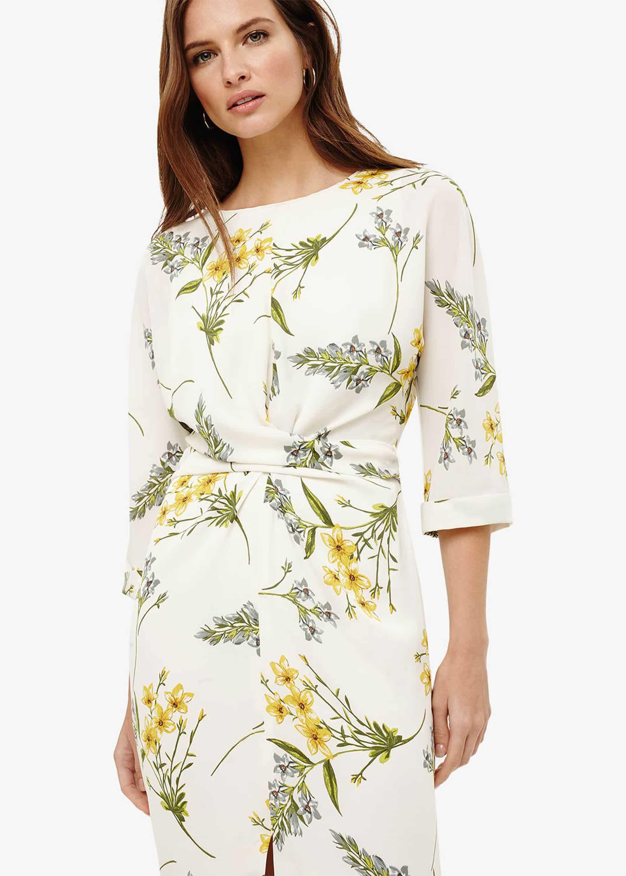 Sandrine Floral Wrap Tie Dress