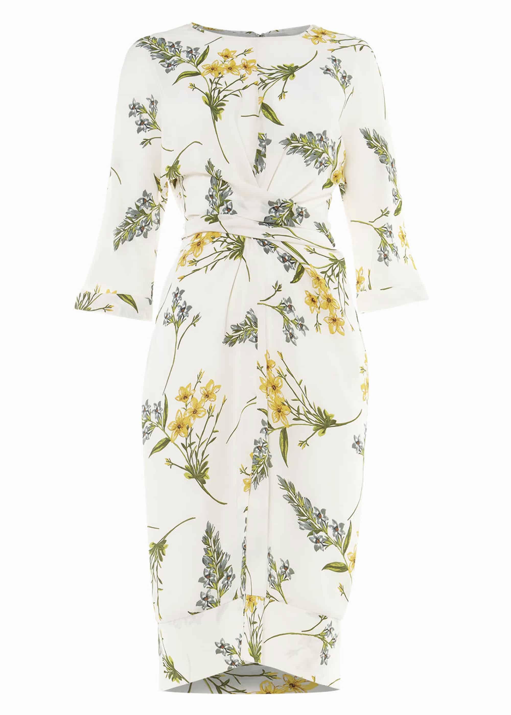 Sandrine Floral Wrap Tie Dress