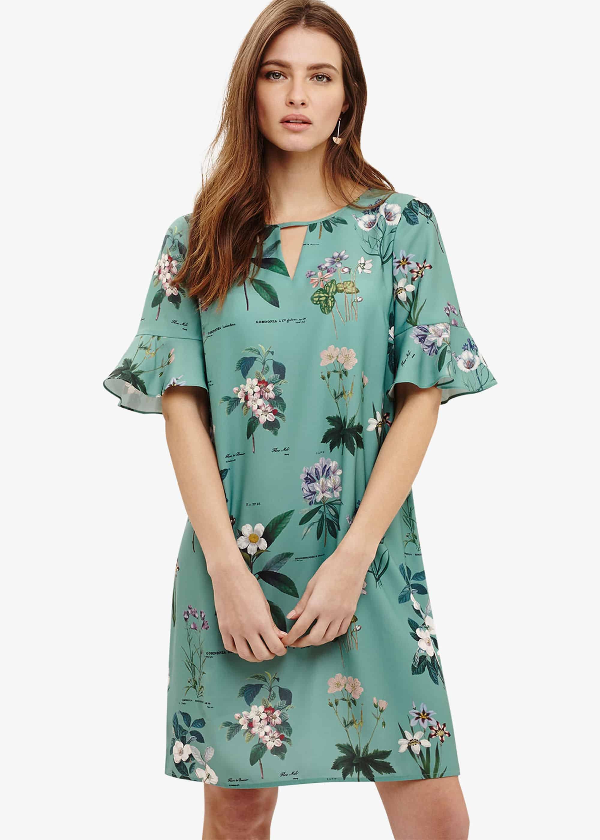 Chrissy Botanical Print Dress