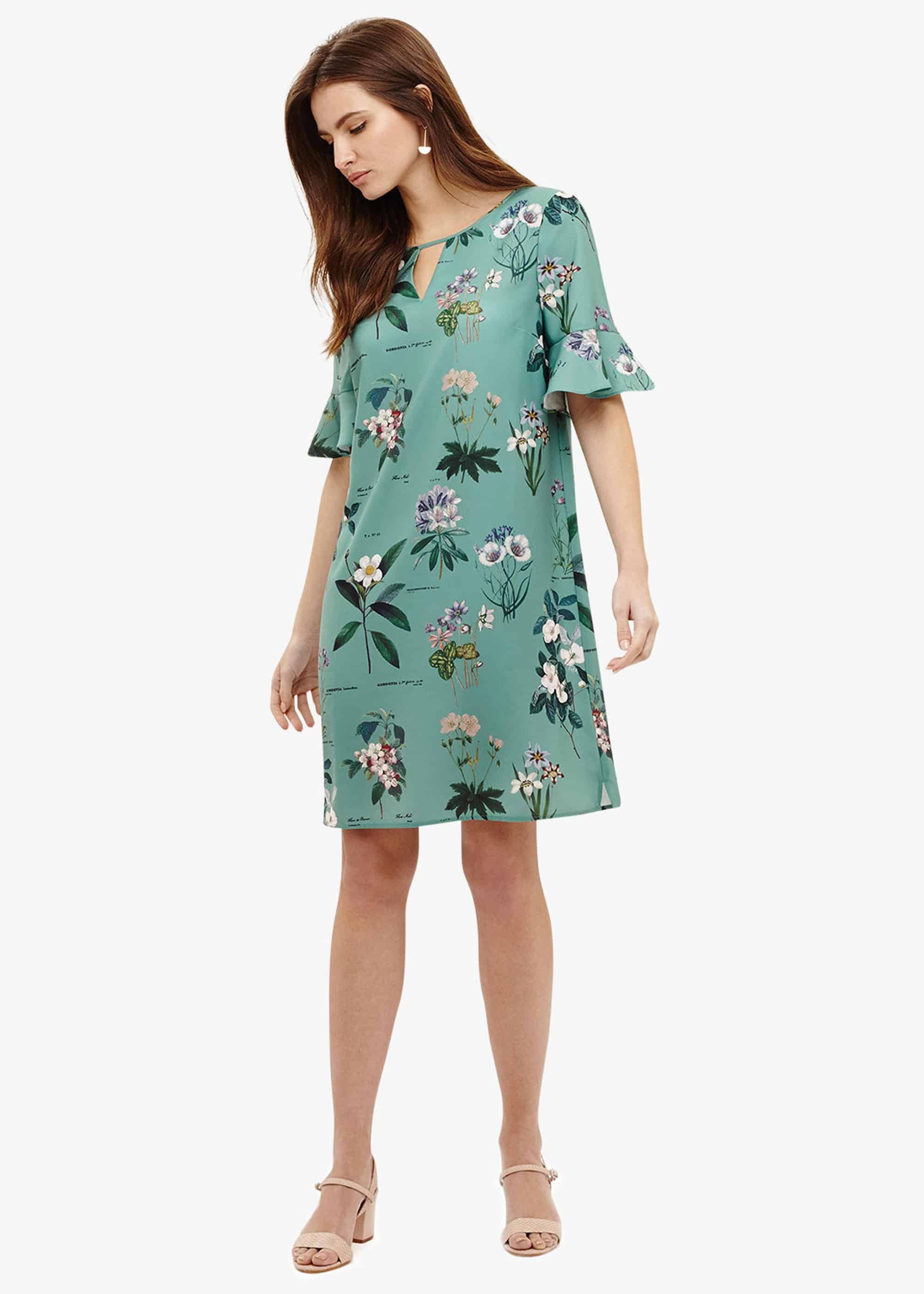 Chrissy Botanical Print Dress