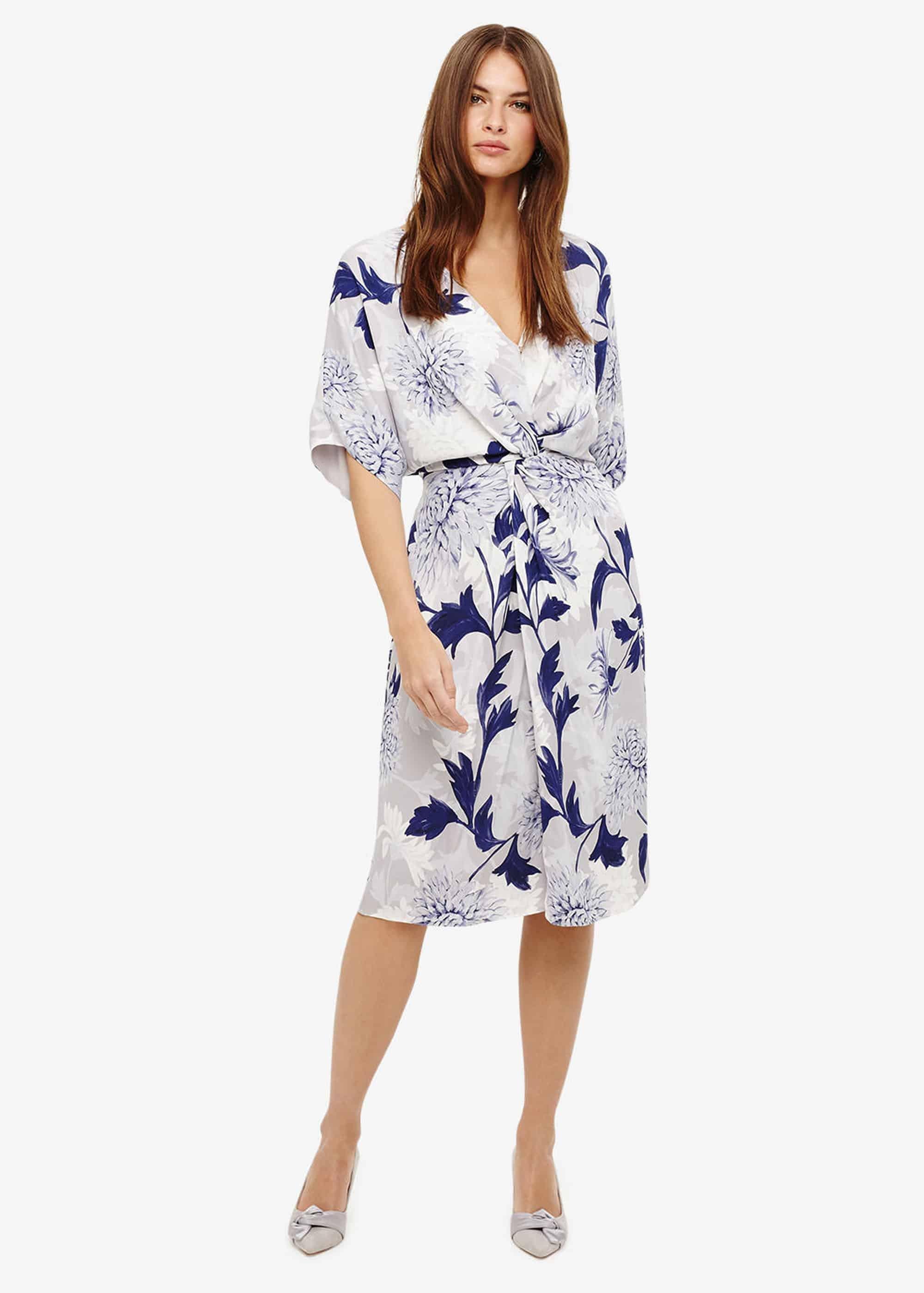 April Floral Twist Front Dress