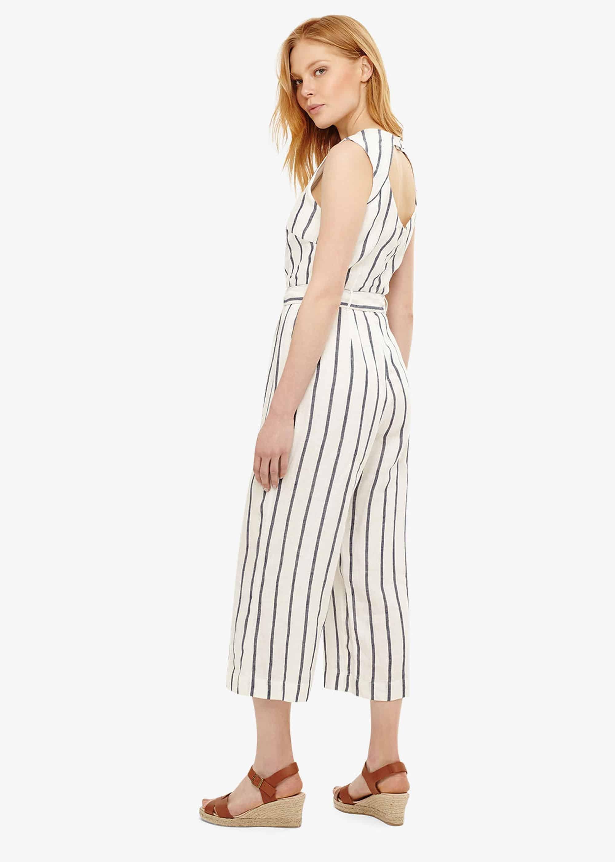 Jennie Linen Stripe Jumpsuit