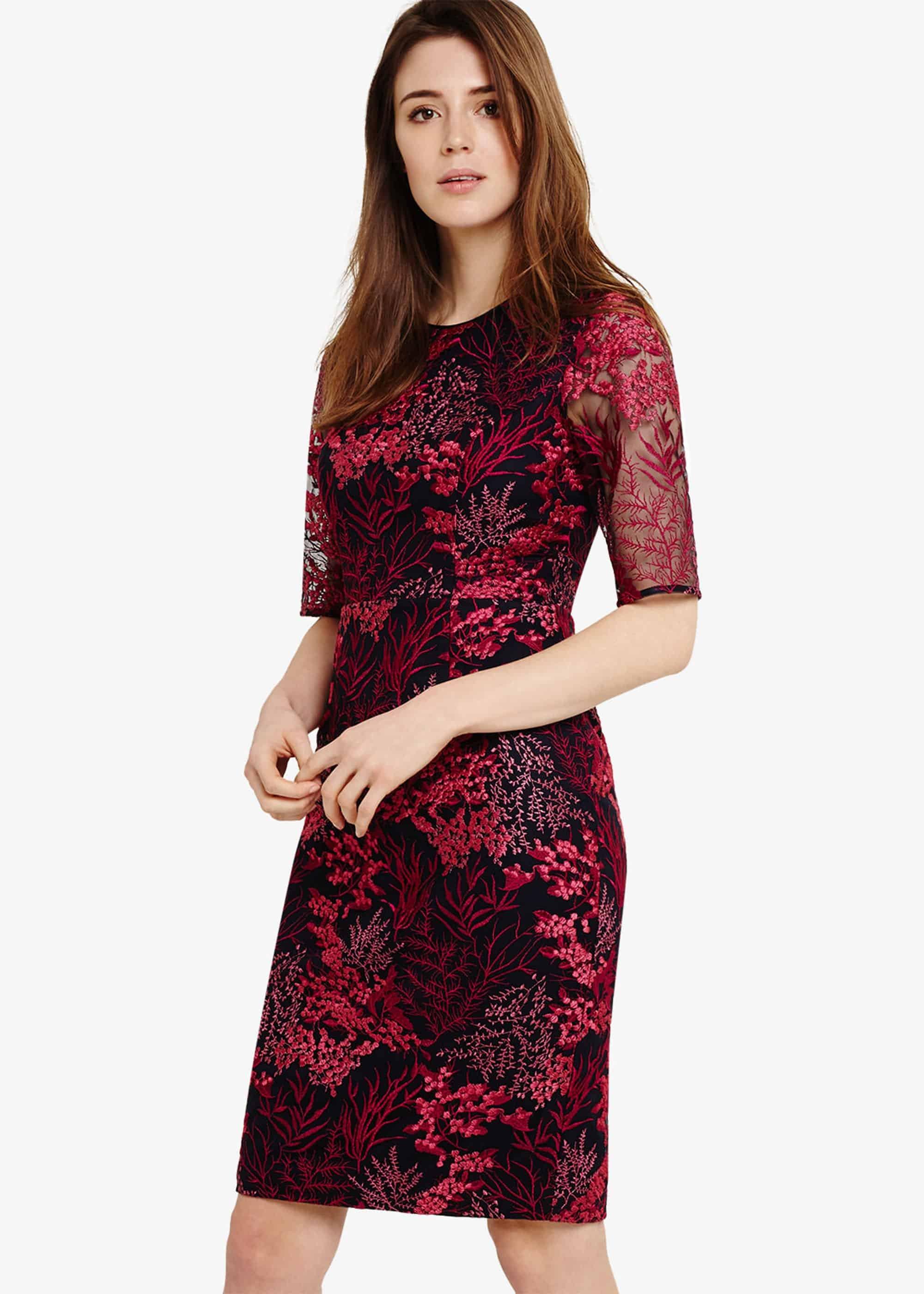 Fern Embroidered Dress
