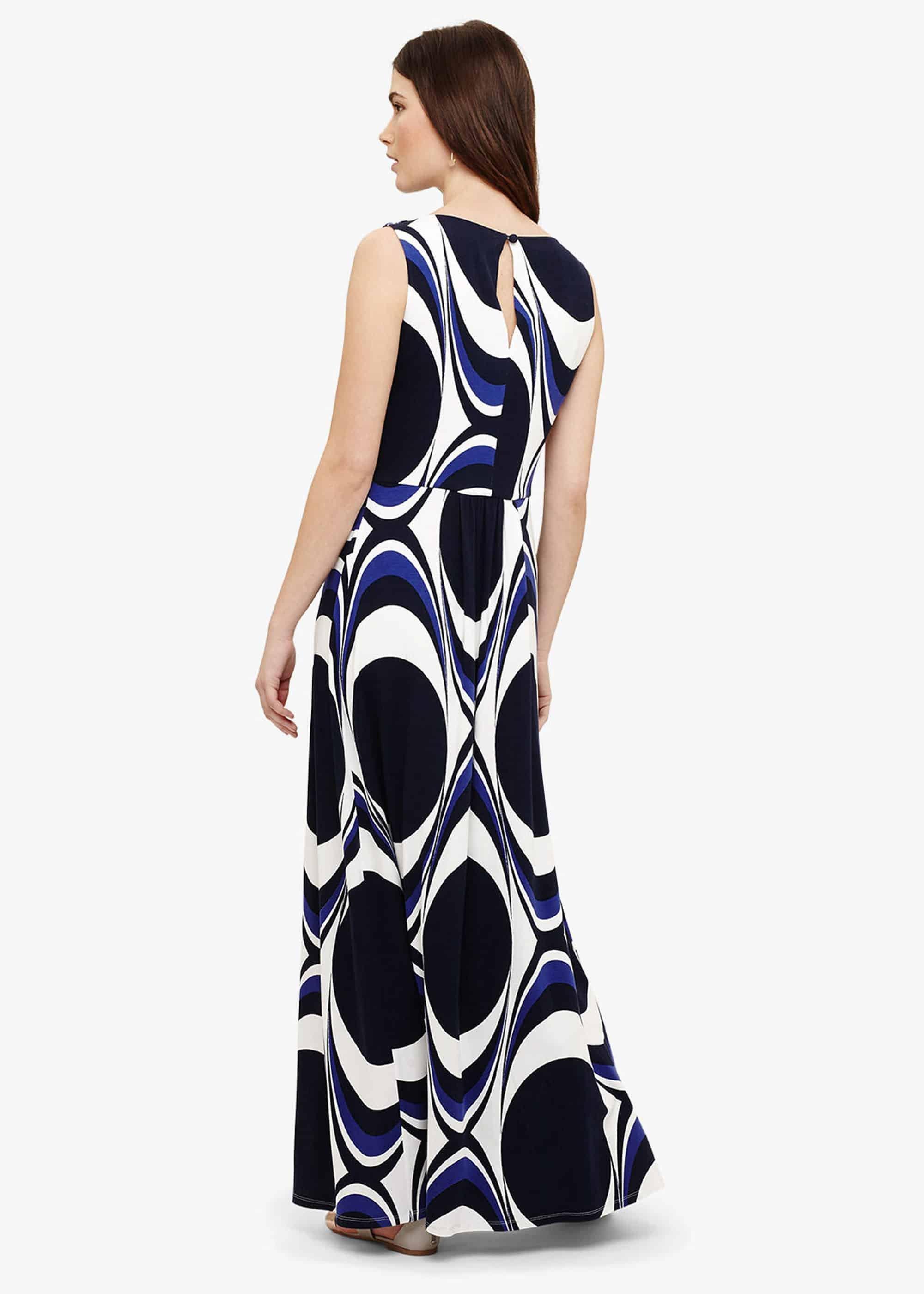 Circles Print Maxi Dress