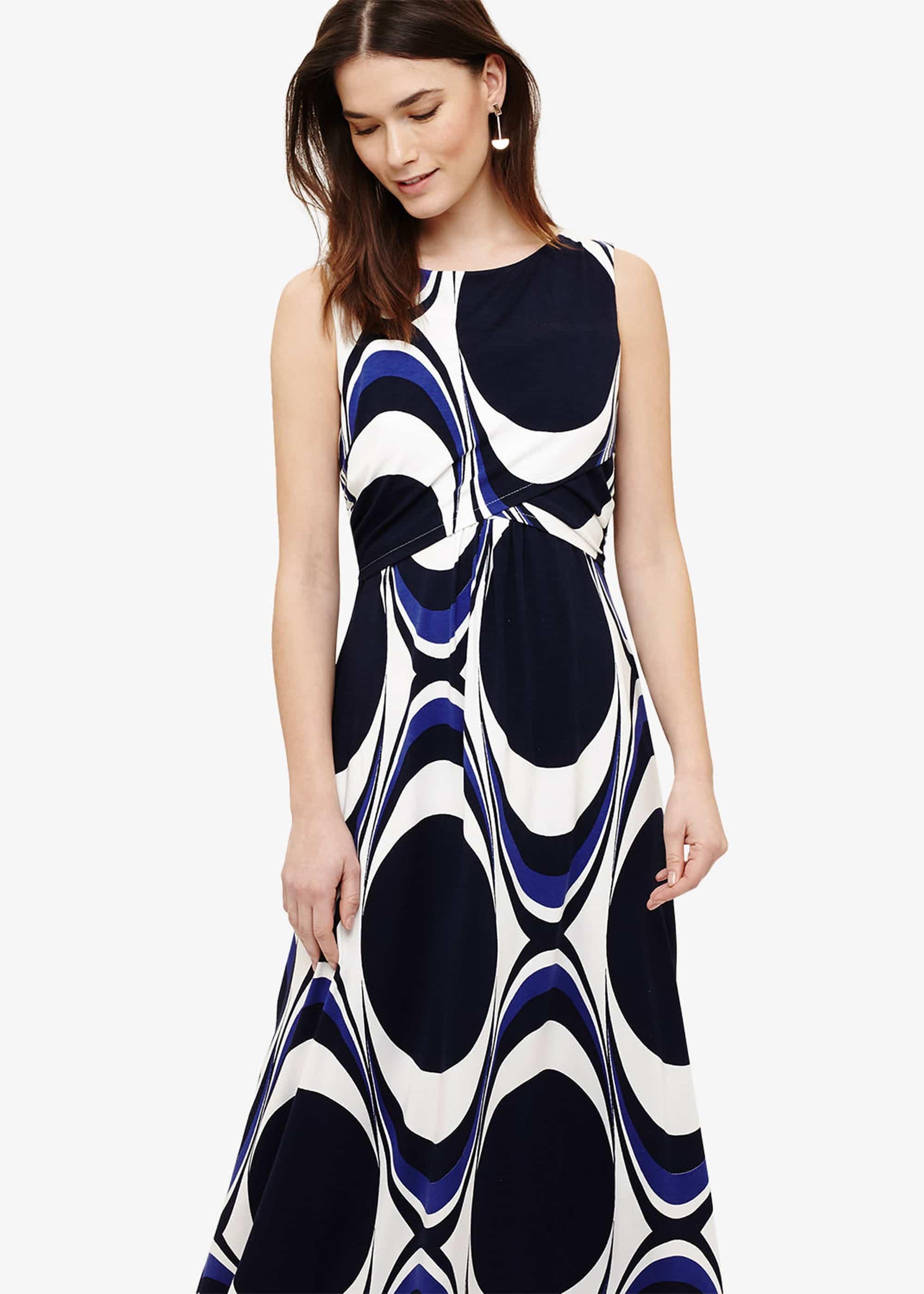 Circles Print Maxi Dress