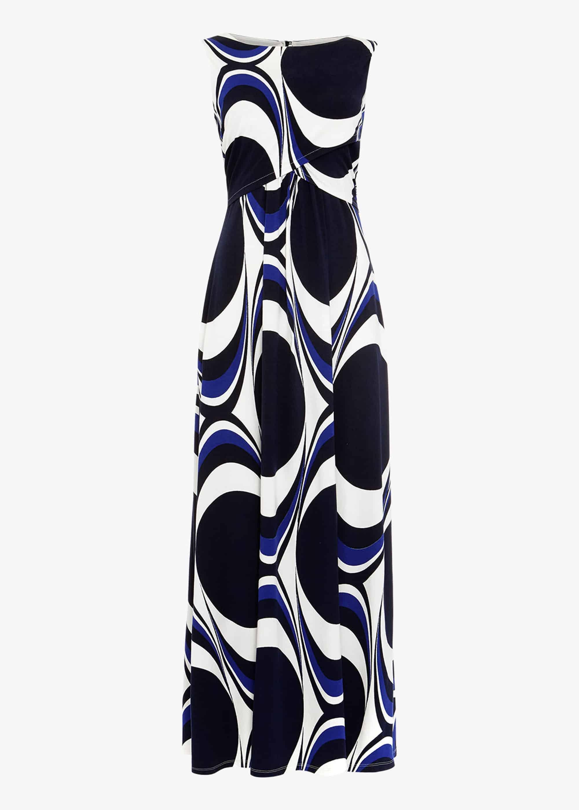 Circles Print Maxi Dress